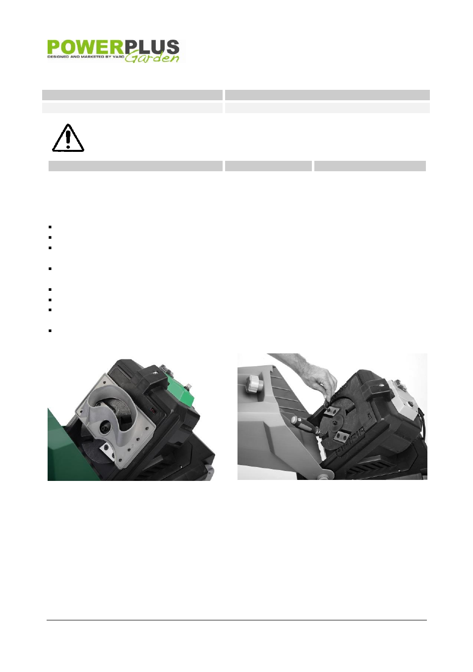 Noise, Cleaning and maintenance, Replacement of the cutters | Powerplus POW6451 SHREDDER 2500W EN User Manual | Page 11 / 14