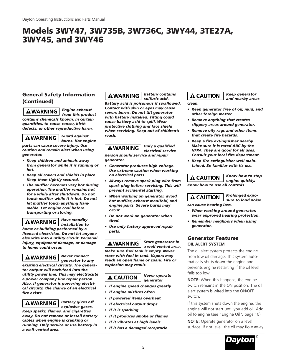 Dayton 3WY47 User Manual | Page 5 / 40