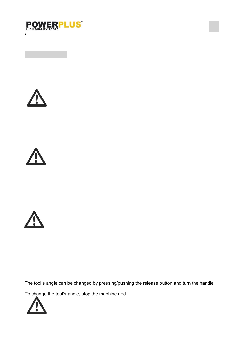 Operation, Charging procedure, Inserting and extracting bits | On/off trigger, Changing the angle of the tool | Powerplus POWX0030LI SCREWDRIVER 3,6V LI-ION + LED LIGHT EN User Manual | Page 5 / 8