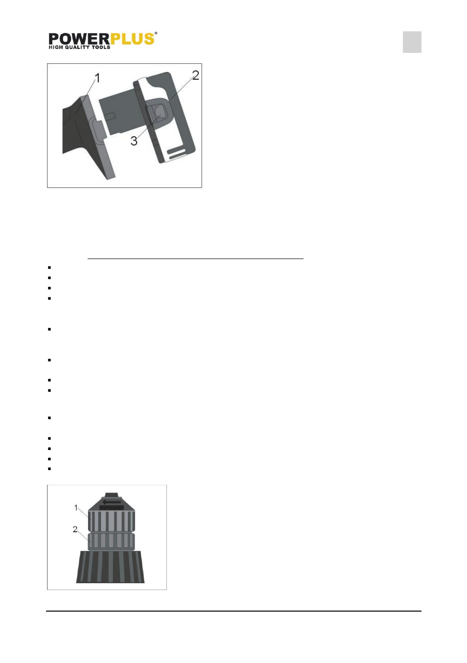 Charging, Inserting drill bits / screwdriver bits | Powerplus POWX0052 DRILL/SCREWDRIVER 14,4V 2BATT EN User Manual | Page 7 / 11