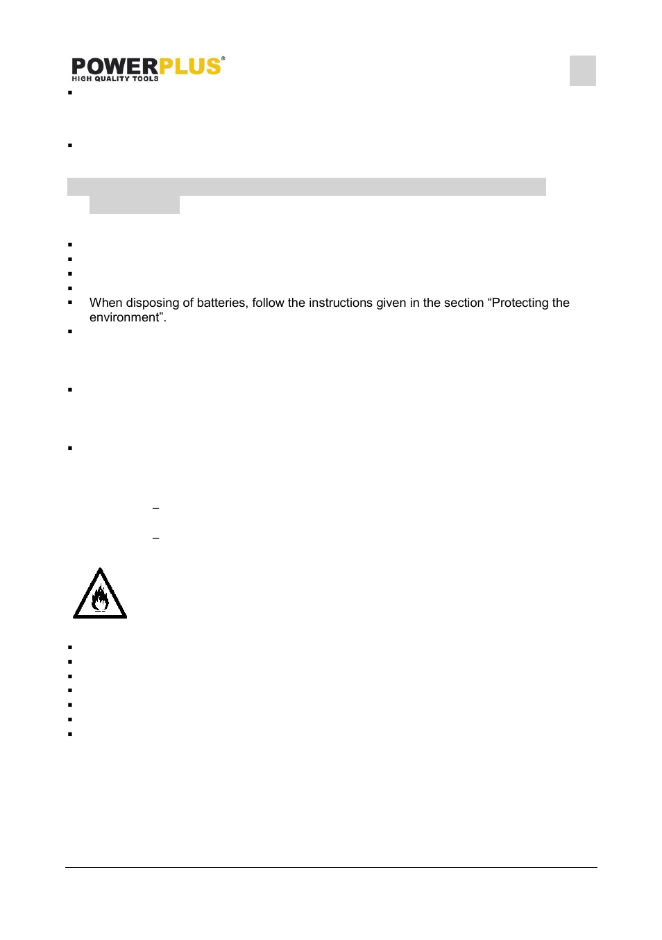 Service, Batteries, Charger | Powerplus POWX0058BAG DRILL/SCREWDRIVER 18V 2 BATT EN User Manual | Page 6 / 14