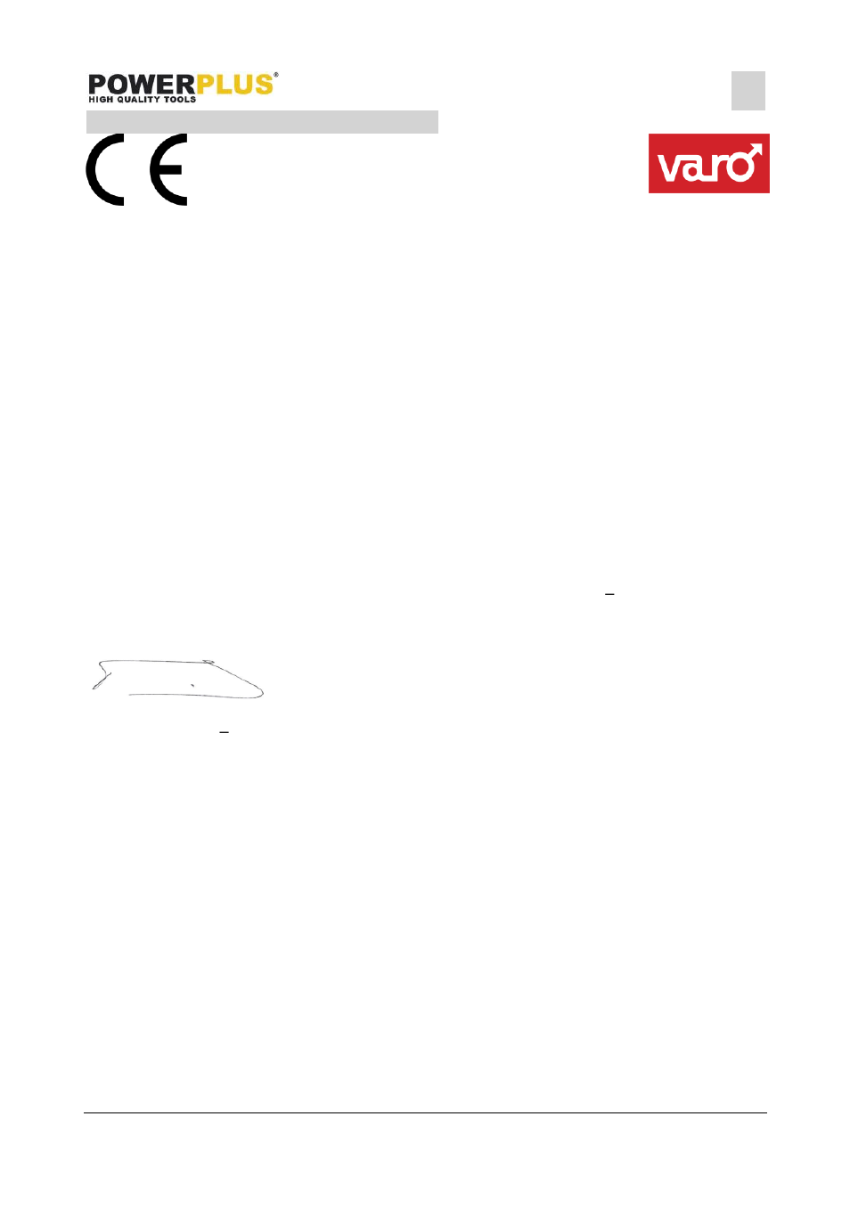 Declaration of conformity | Powerplus POWX0070LI DRILL/SCREWDRIVER 18V LI-ION ONE FITS ALL EN User Manual | Page 13 / 13