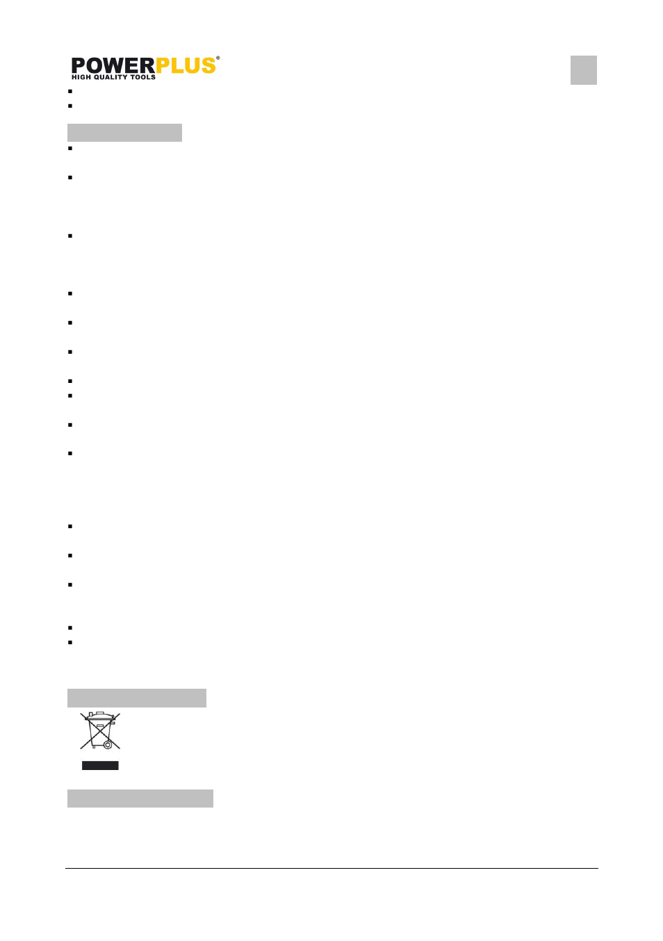 Powerplus POWX019 IMPACT WR ENCH 18V EN User Manual | Page 9 / 10