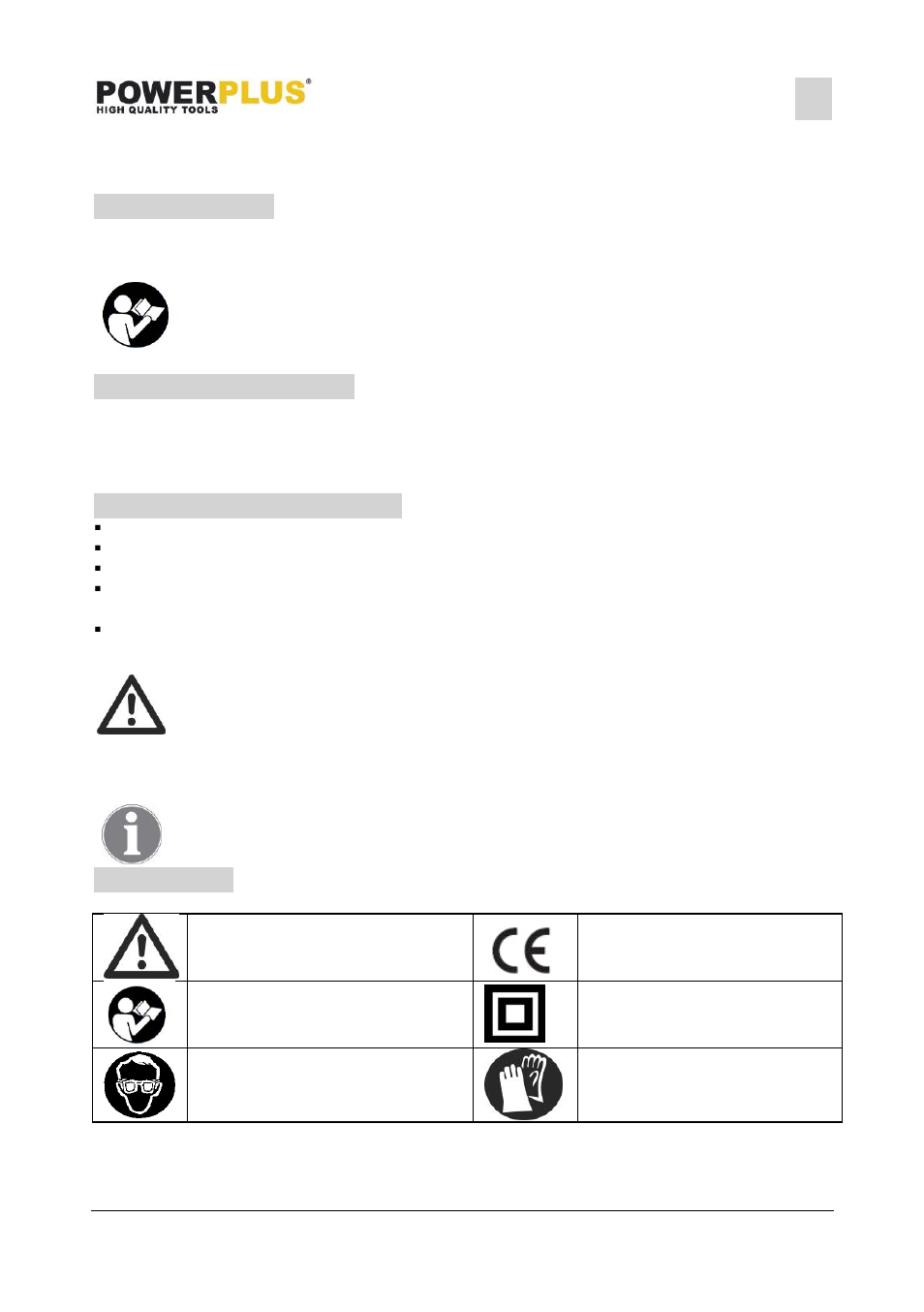 Application, Description (fig a), Package content list | Symbols | Powerplus POWX026 IMPACT DRILL 710W EN User Manual | Page 2 / 8