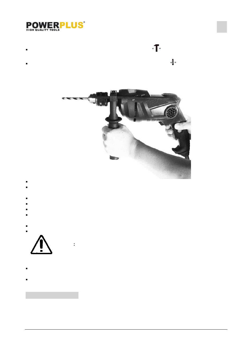 Drill and impact mode selector (fig. 4), For proper operations, Maintenance | Powerplus POWX026 IMPACT DRILL 710W EN User Manual | Page 6 / 8