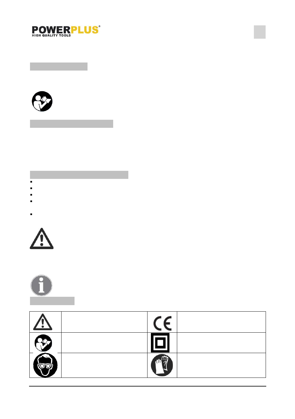 Application, Description (fig a), Package content list | Symbols | Powerplus POWX0396 RECIPROCATING SAW 720W EN User Manual | Page 2 / 8