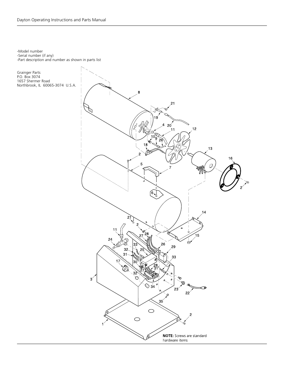 Dayton propane construction heater | Dayton 3VG80 User Manual | Page 12 / 14