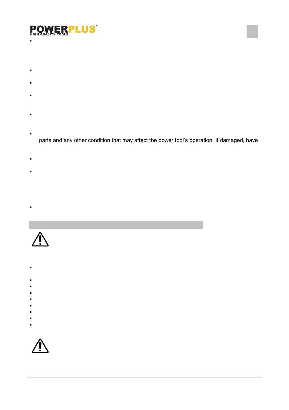 Power tool use and care, Service, Additional safetyhints for belt sanders | Powx046, 6 additional safetyhints for belt sanders | Powerplus POWX046 BELT SANDER 950W EN User Manual | Page 4 / 8