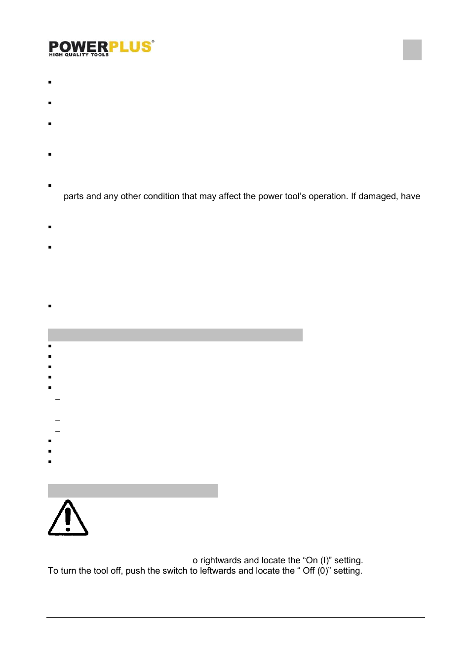 Power tool use and care, Service, Additional safety-hints for sanders | Operating instructions, Switching on-off, Attaching the sandpaper, Powx0480, 6 additional safety-hints for sanders, 7 operating instructions | Powerplus POWX0480 PALM SANDER 220W EN User Manual | Page 4 / 7