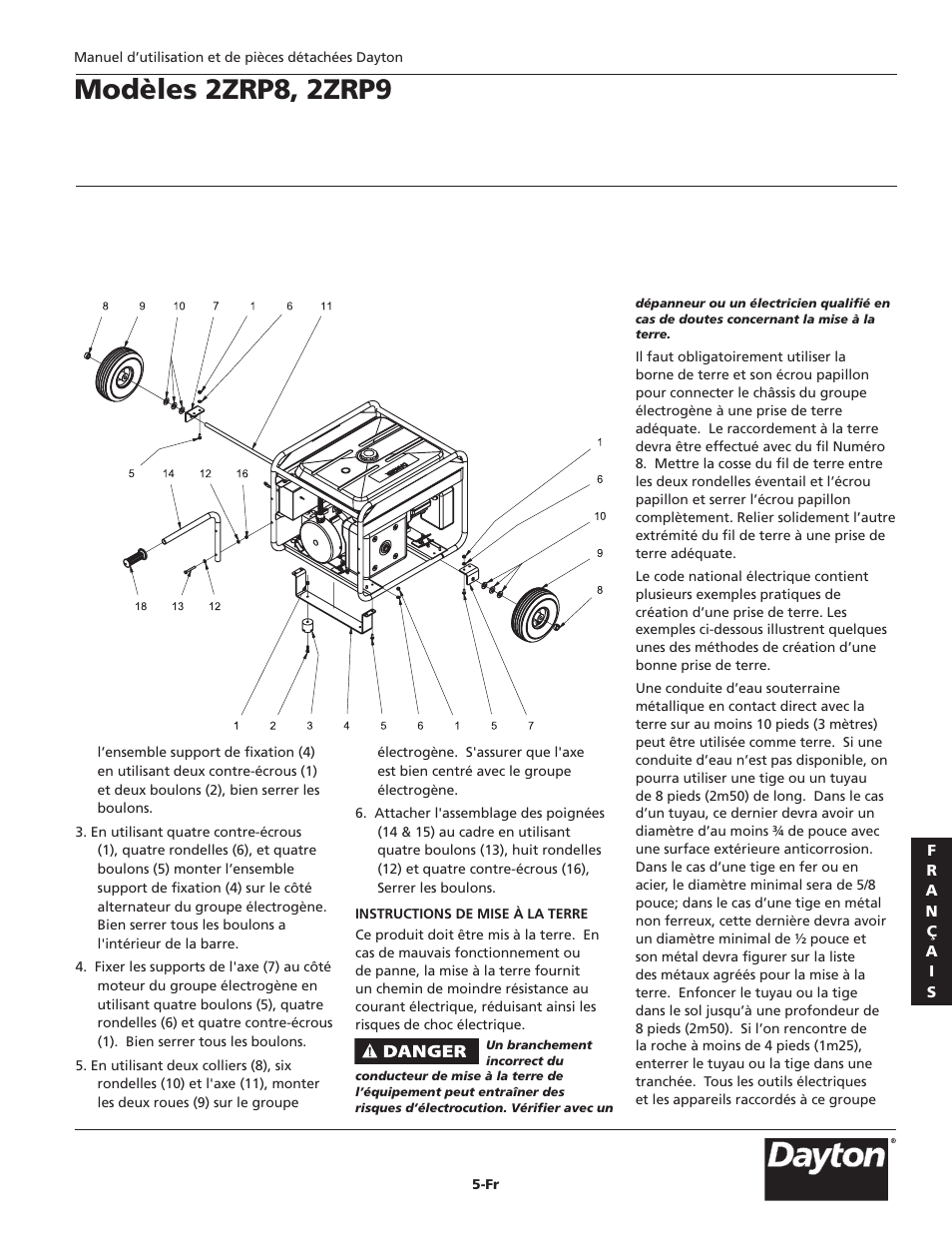 Modèles 2zrp8, 2zrp9 | Dayton 2ZRP9 User Manual | Page 57 / 80