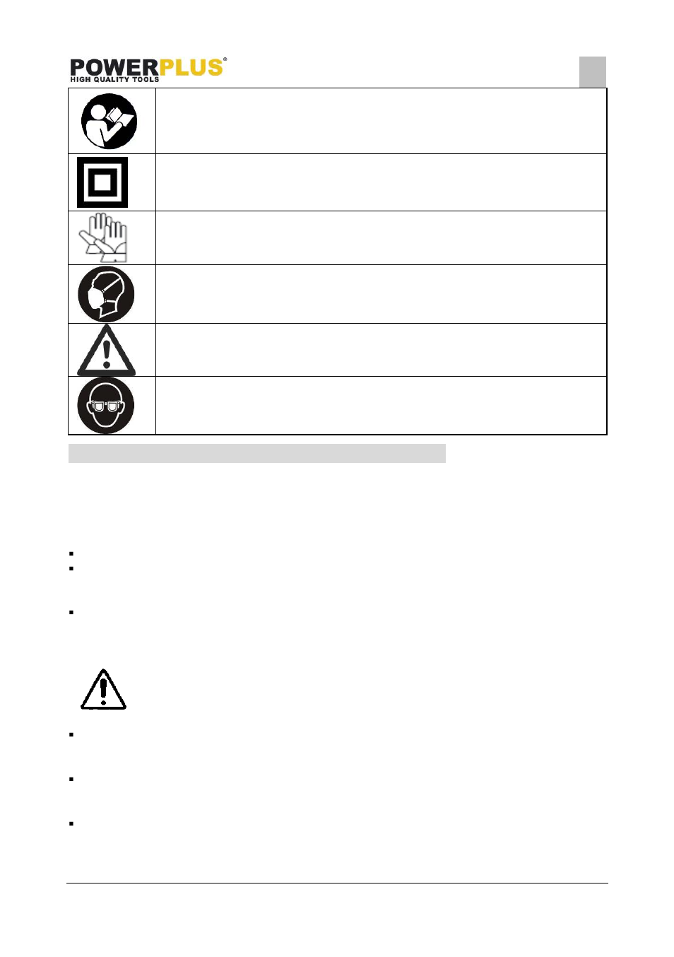 General power tool safety warnings, Work area, Electrical safety | Powerplus POWX0650 WALL SLOTTER 1800W EN User Manual | Page 3 / 11