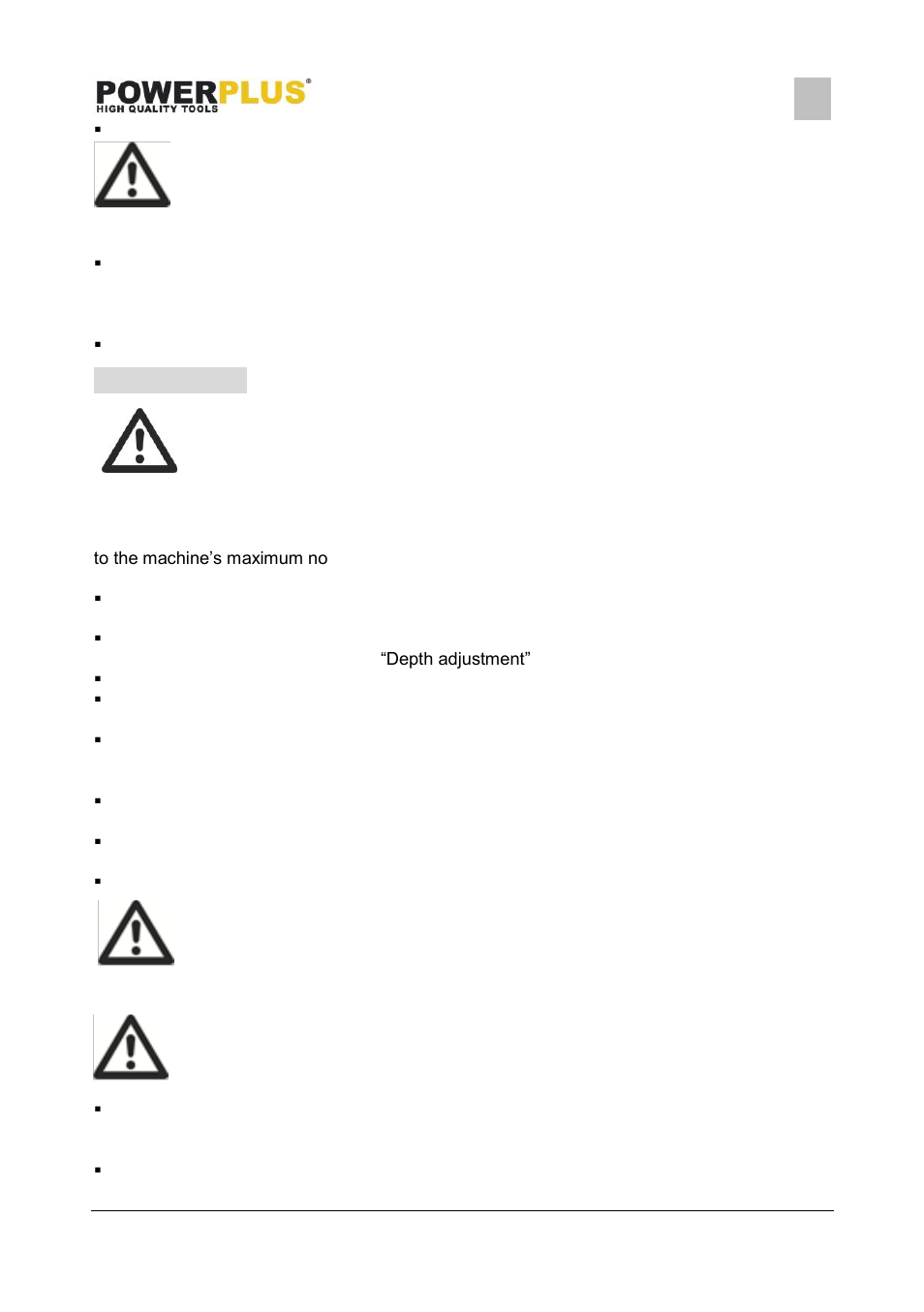 Assembly, Depth adjustment (fig. 3), Powx0650 | 7 assembly | Powerplus POWX0650 WALL SLOTTER 1800W EN User Manual | Page 6 / 11