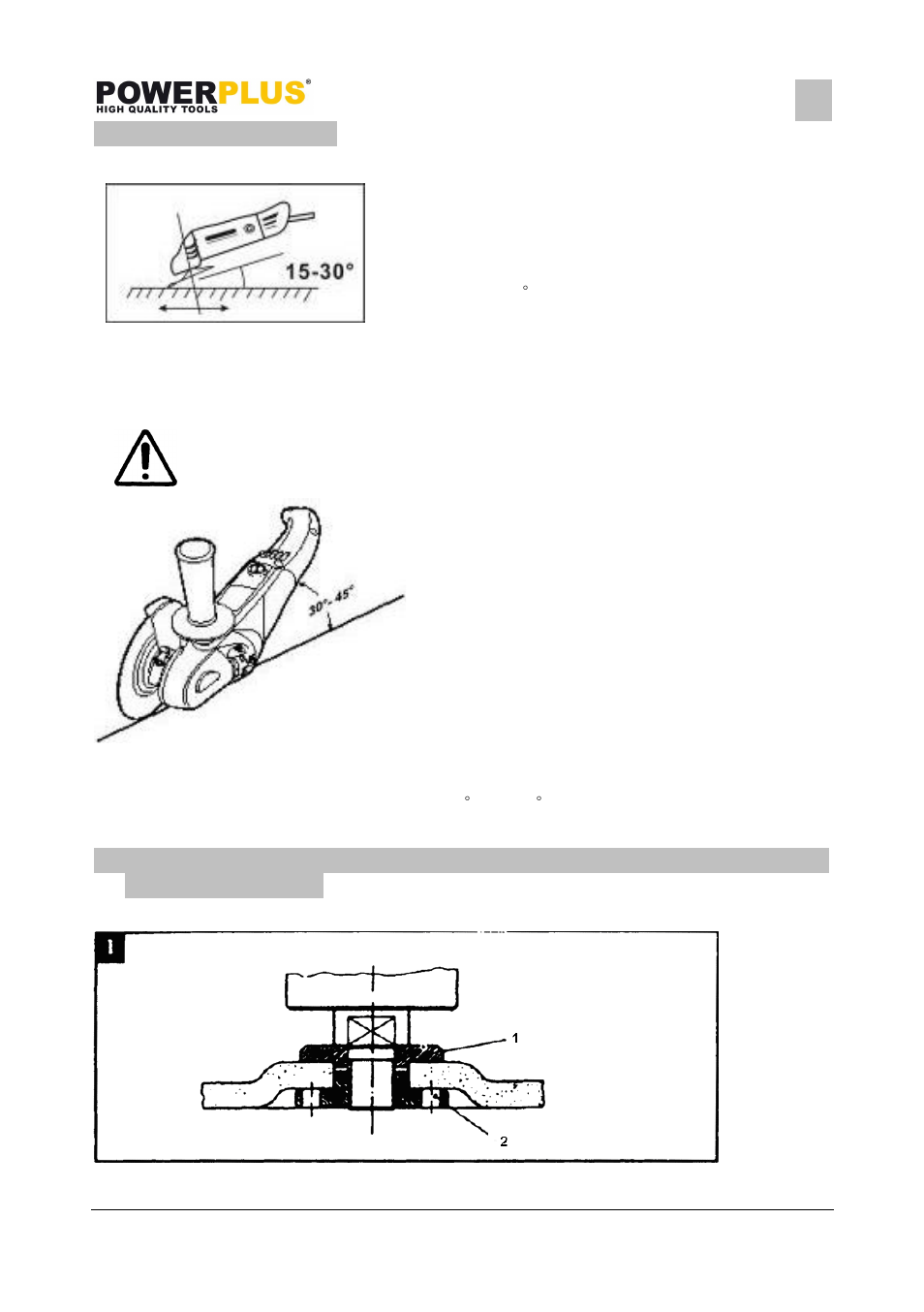 Powerplus POWX067 ANGLE GRINDER 2450W 230MM EN User Manual | Page 10 / 13