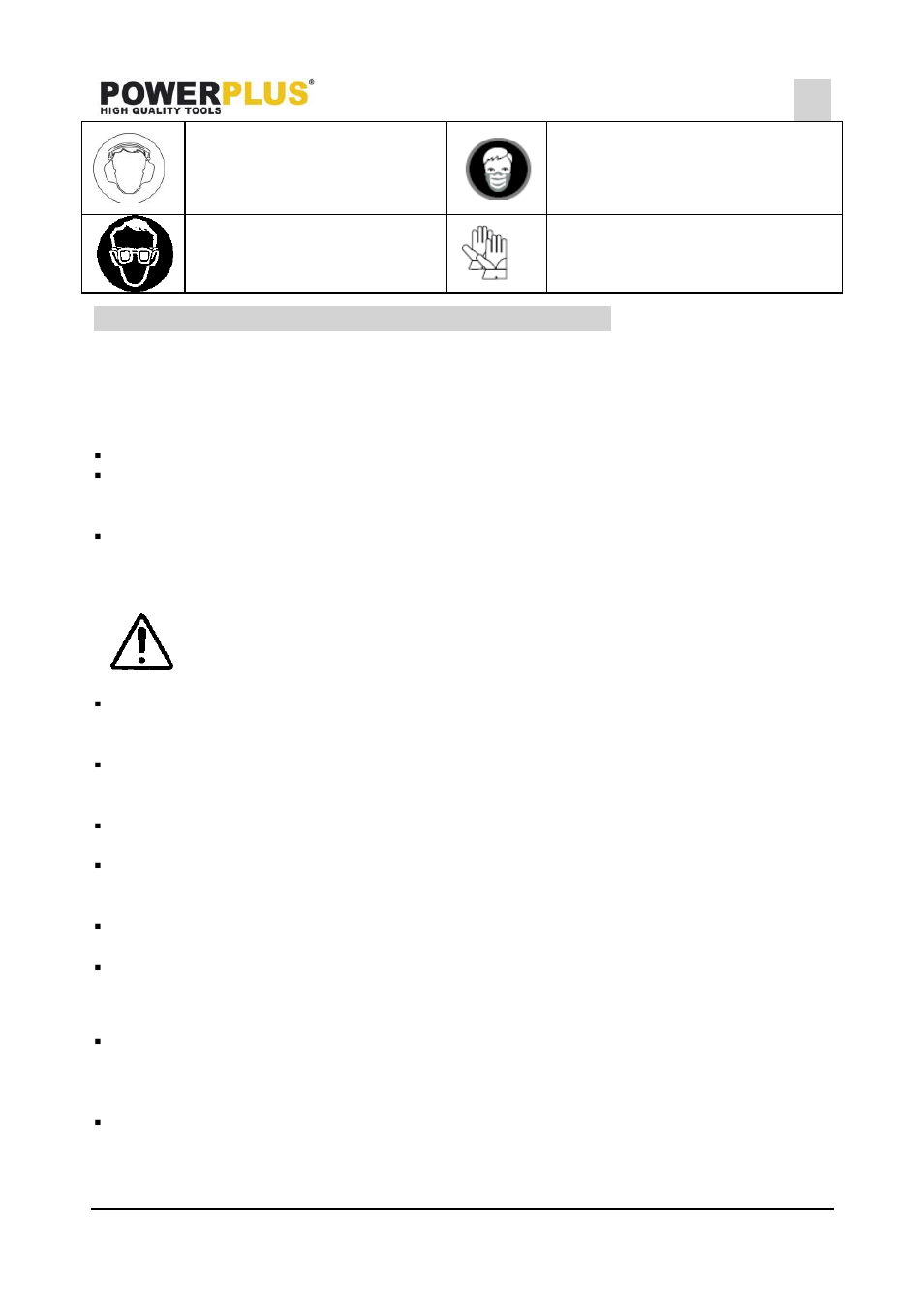 General power tool safety warnings, Work area, Electrical safety | Personal safety | Powerplus POWX0682 DUAL SAW 1500W 160MM EN User Manual | Page 4 / 11