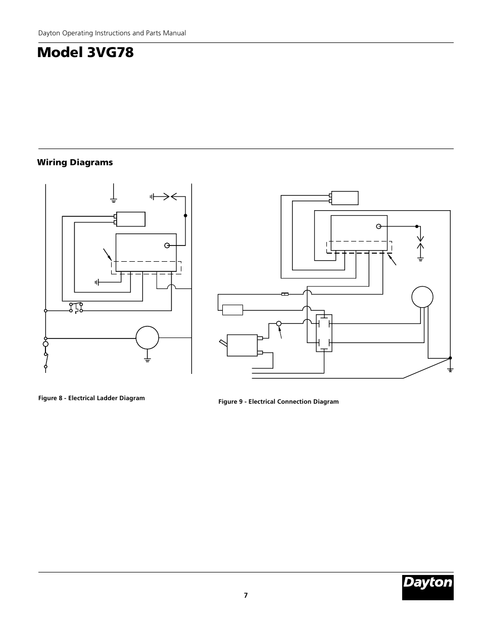 Model 3vg78, Wiring diagrams | Dayton 3VG78 User Manual | Page 7 / 10