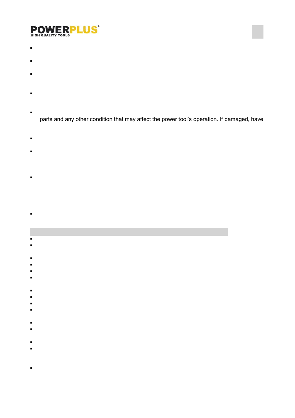 Power tool use and care, Service, Additional safety instructions for heat guns | Powx1020, 6 additional safety instructions for heat guns | Powerplus POWX1020 HEAT GUN 2000W EN User Manual | Page 4 / 9