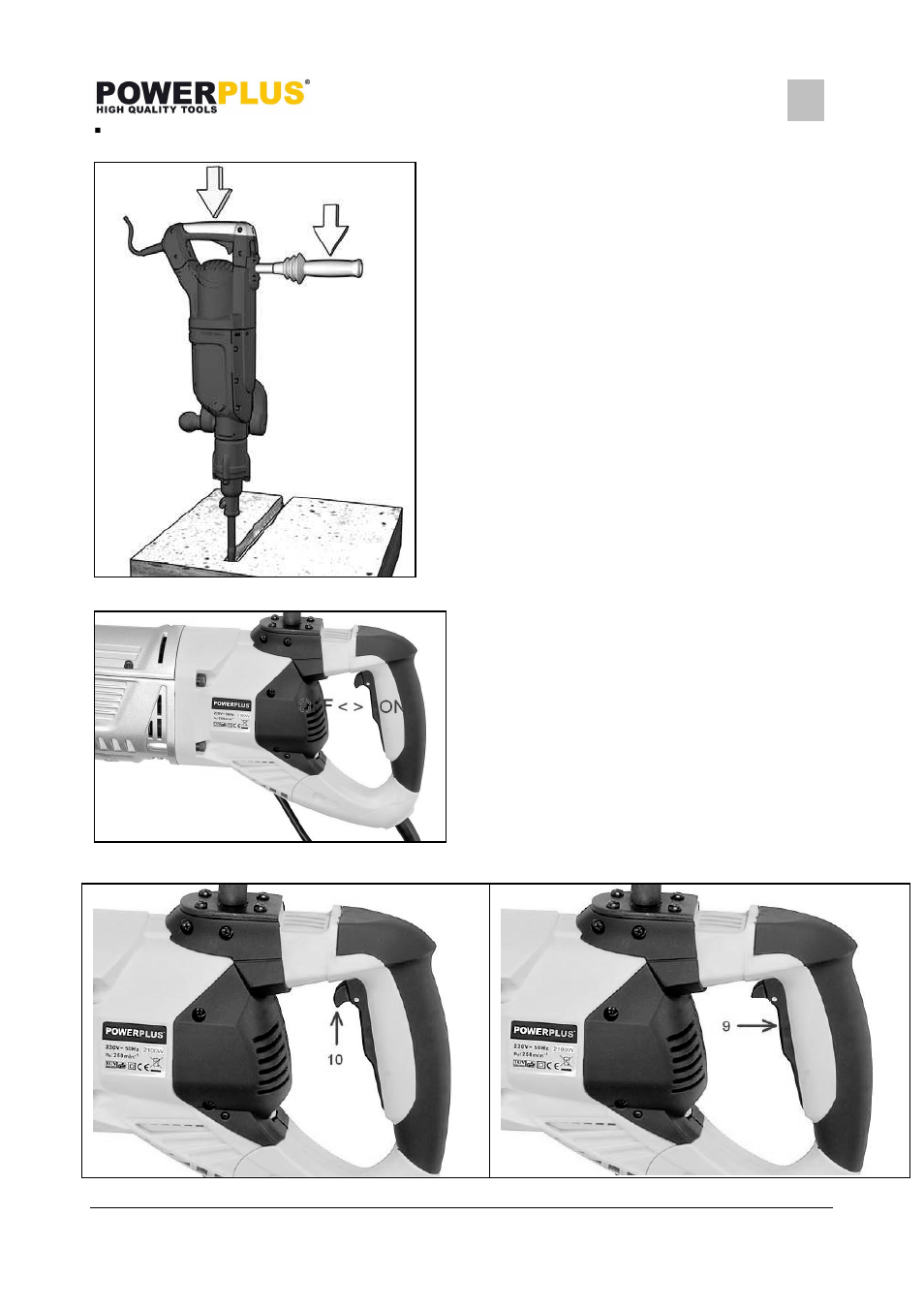 Powerplus POWX119 DRILL /IMPACT DRILL 2100W EN User Manual | Page 8 / 13