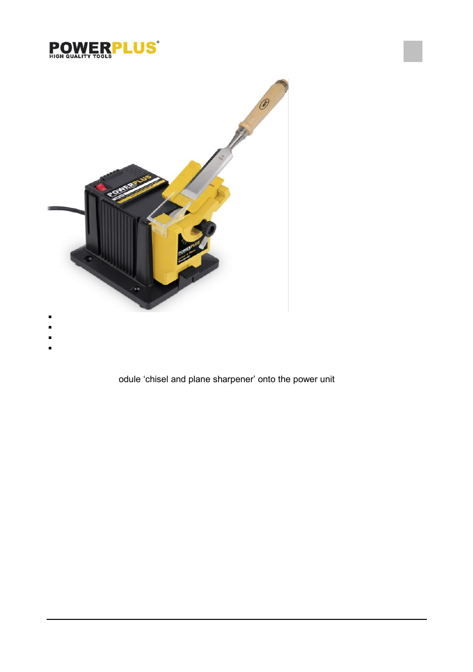 Chisel and plane sharpener, Powx1350 | Powerplus POWX1350 MULTI-FUNCTION SHARP ENER EN User Manual | Page 7 / 10