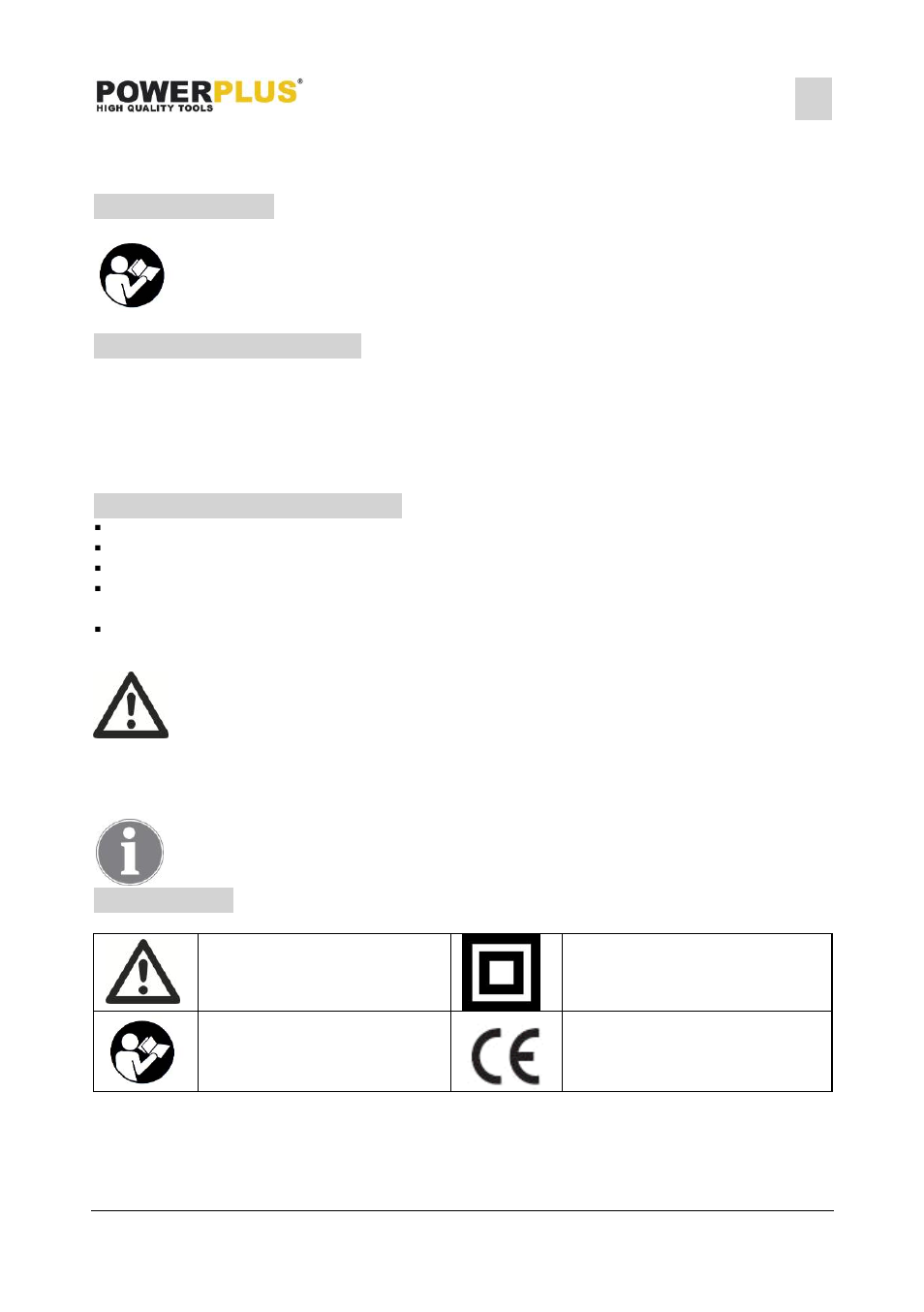 Application, Description (fig. a), Package content list | Symbols, General power tool safety warnings | Powerplus POWX139 FILE / BELT SANDER 400W EN User Manual | Page 2 / 12