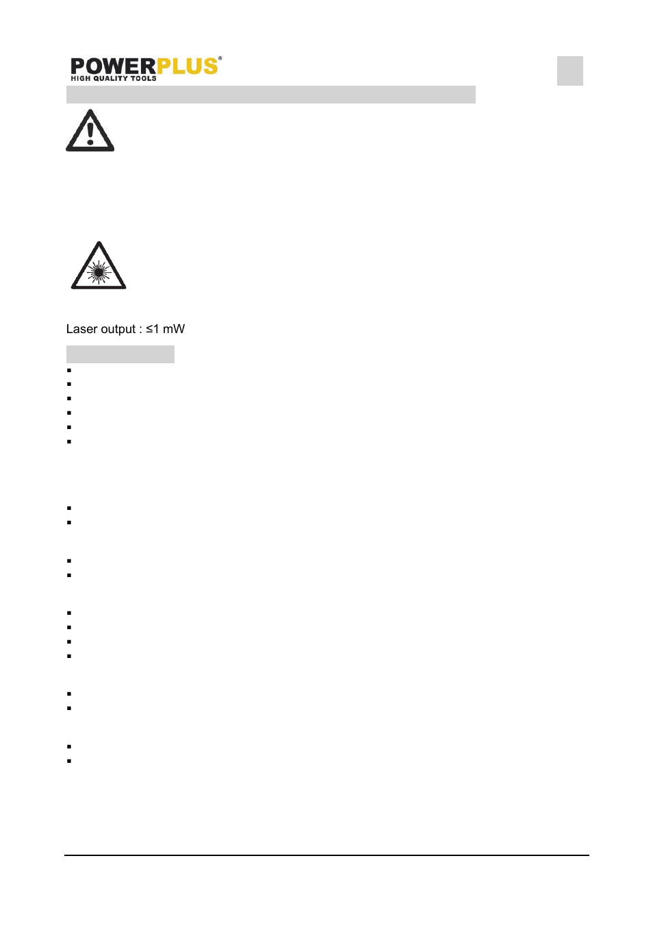 Additional safety instructions for lasers, Assembly, Mounting the stand (fig. 1) | Mounting the table (fig. 2), Mounting the head (fig. 3 & 4), Mounting the safety guard (fig. 5), Mounting the chuck (fig. 6) | Powerplus POWX152 B ENCH DRILL 350W EN User Manual | Page 6 / 11