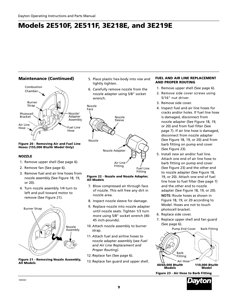 Maintenance (continued) | Dayton 5S1792 User Manual | Page 9 / 24