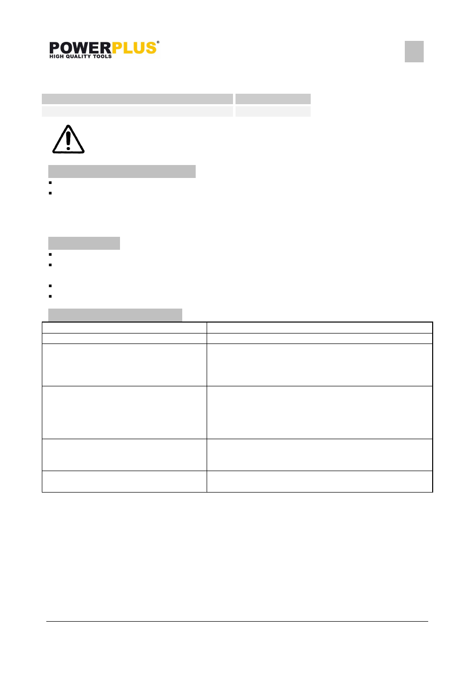 Powerplus POWX200 PLANER 1800W 330MM DIG. EN User Manual | Page 10 / 12