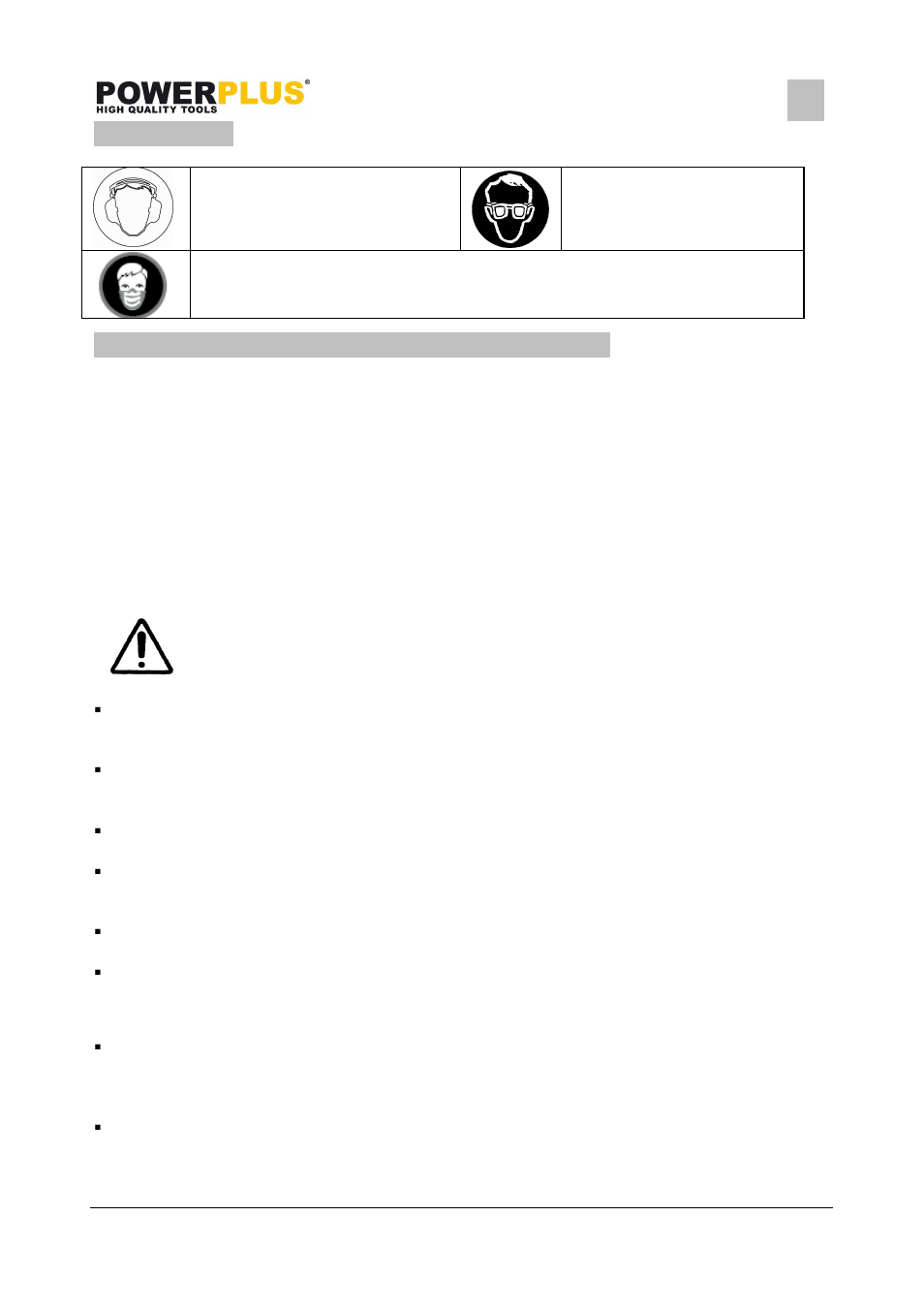 Powx200, 4 symbols, 5 general power tool safety warnings | Powerplus POWX200 PLANER 1800W 330MM DIG. EN User Manual | Page 4 / 12