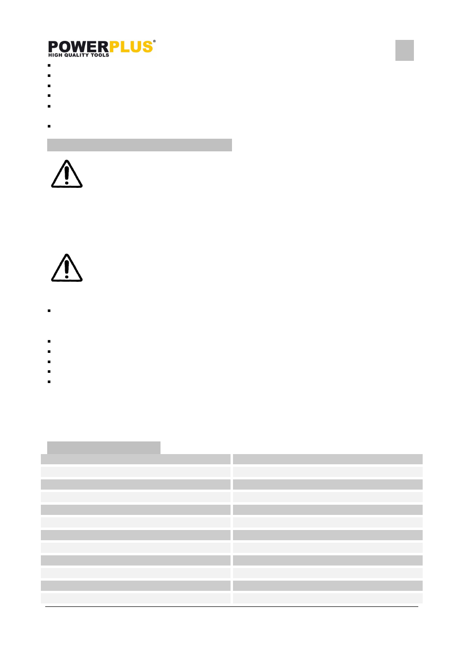 Powx200, 10 cleaning and maintenance, 11 technical data | Powerplus POWX200 PLANER 1800W 330MM DIG. EN User Manual | Page 9 / 12