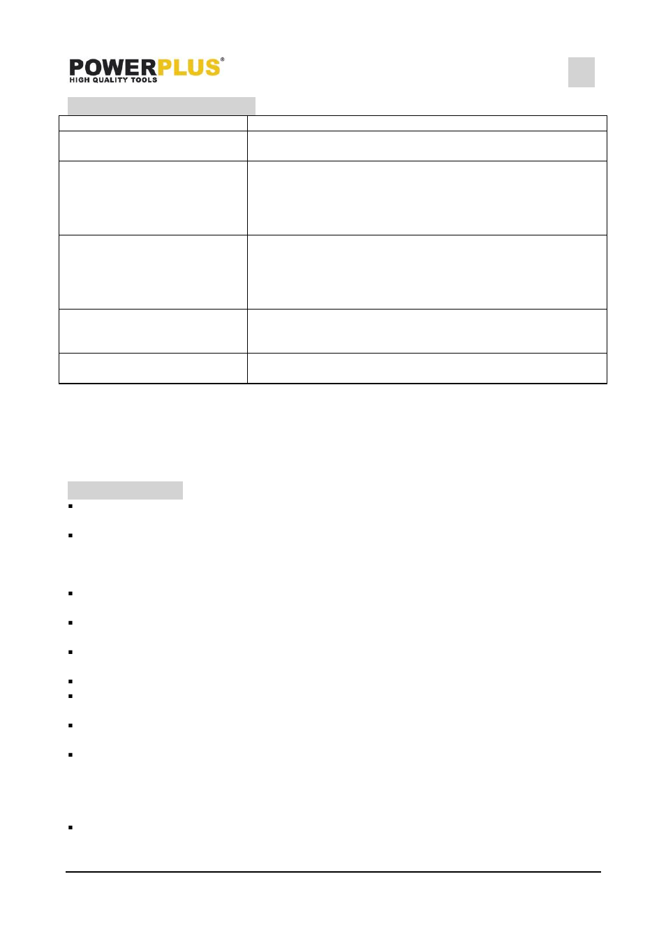 Trouble shooting, Warranty | Powerplus POWX204 PLANER 1500W 204MM EN User Manual | Page 12 / 13