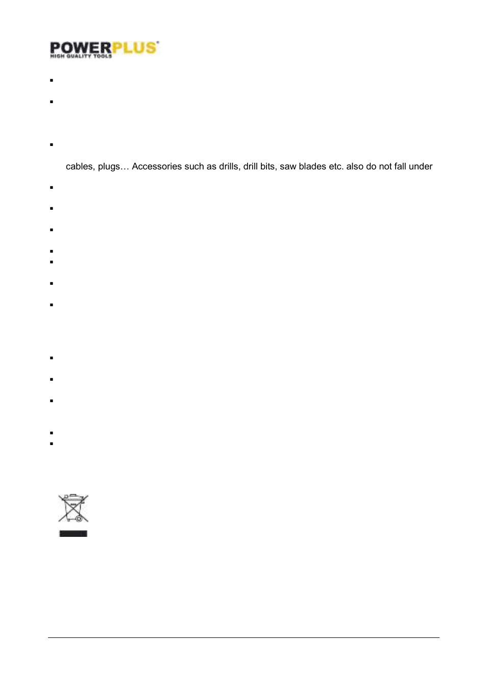 Warranty, Environment | Powerplus POWX323 VACUUM CLEANER WET/DRY 1200W EN User Manual | Page 9 / 10