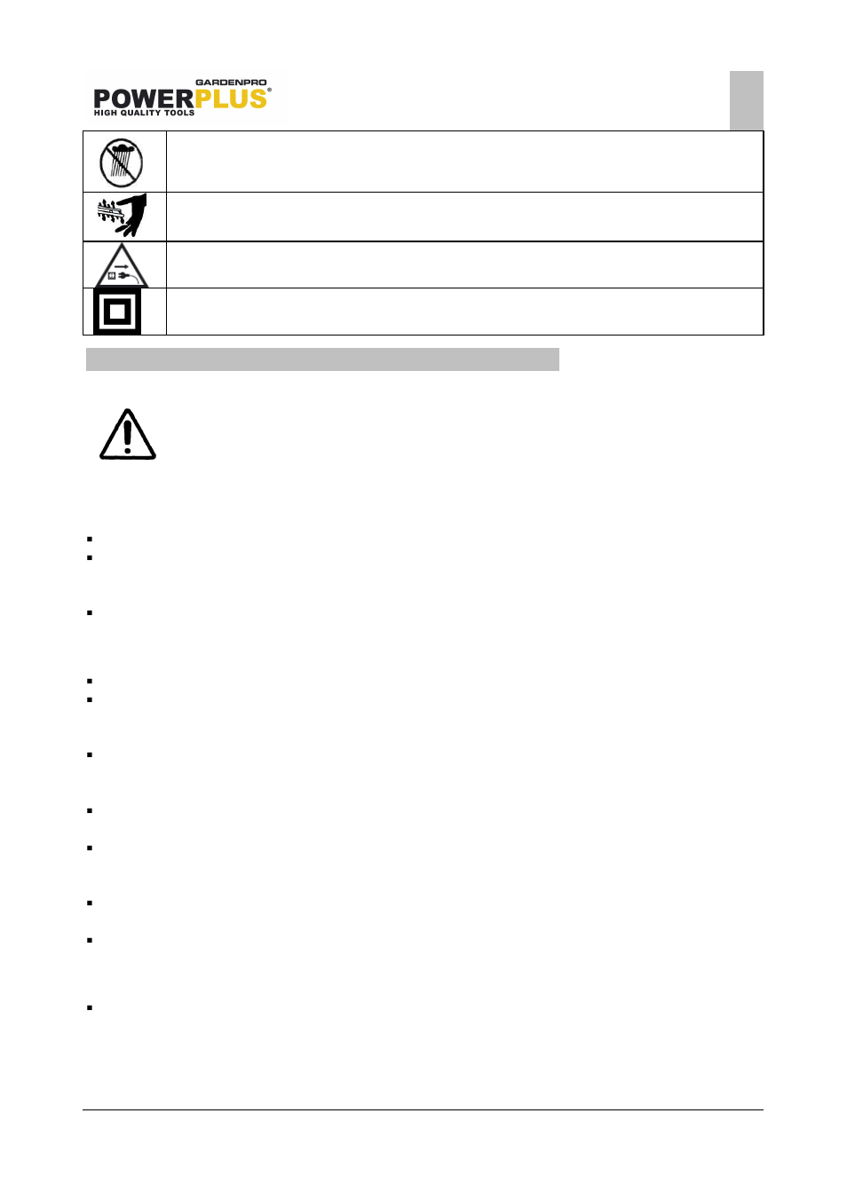 Powerplus POWXG2004 HEDGE TRIMMER 580W 580MM EN User Manual | Page 3 / 7