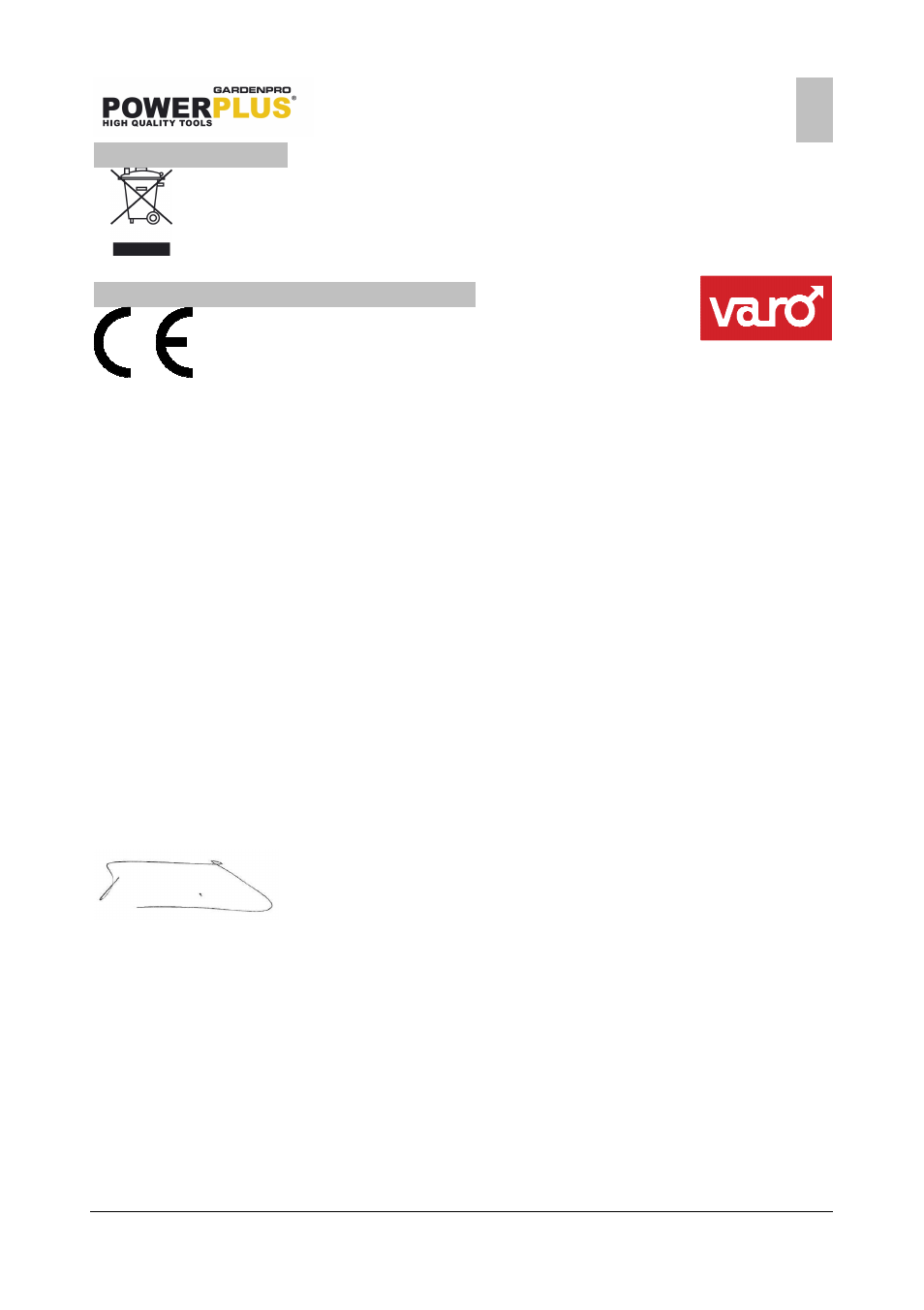 Powerplus POWXG2004 HEDGE TRIMMER 580W 580MM EN User Manual | Page 7 / 7
