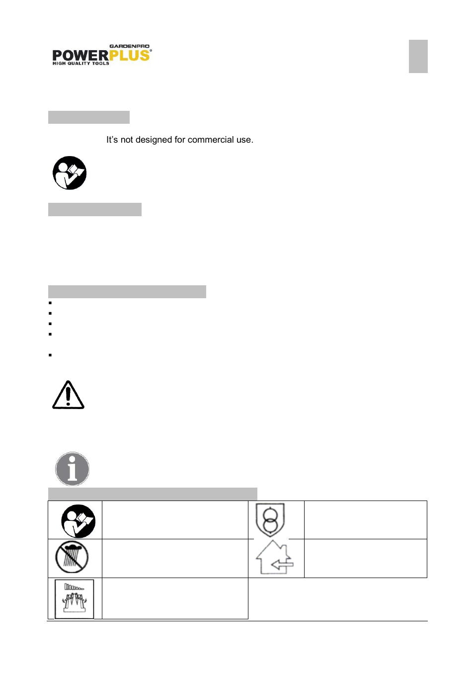 Appliance, Description, Package content list | Explanation of used symbols | Powerplus POWXG2032 GRASS/HEDGE SHEAR 7.2V LI-ION EN User Manual | Page 3 / 12