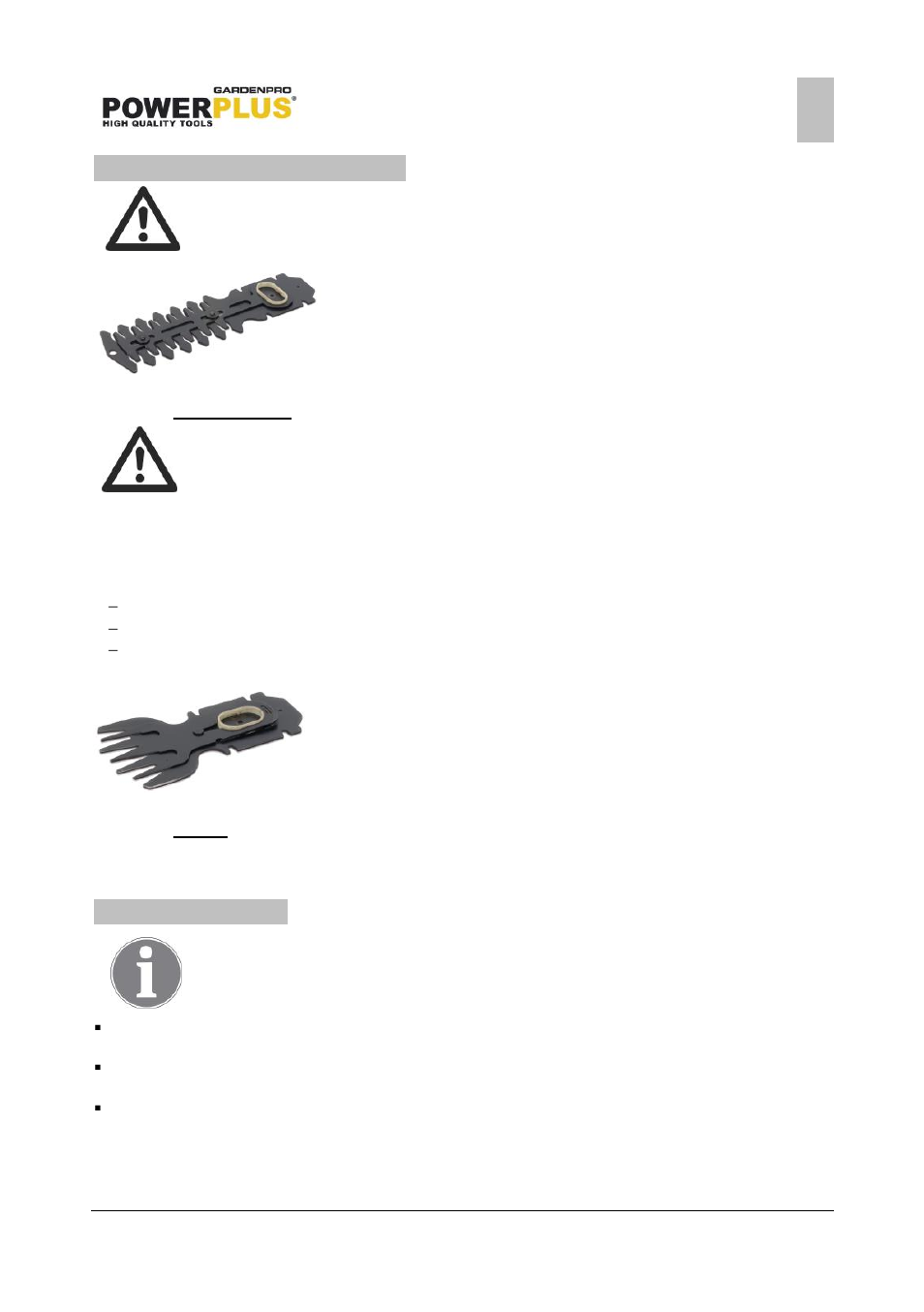 Working instructions, Shrub shear, Cutting hedges | Grass shear, Edging, Maintenance | Powerplus POWXG2032 GRASS/HEDGE SHEAR 7.2V LI-ION EN User Manual | Page 9 / 12