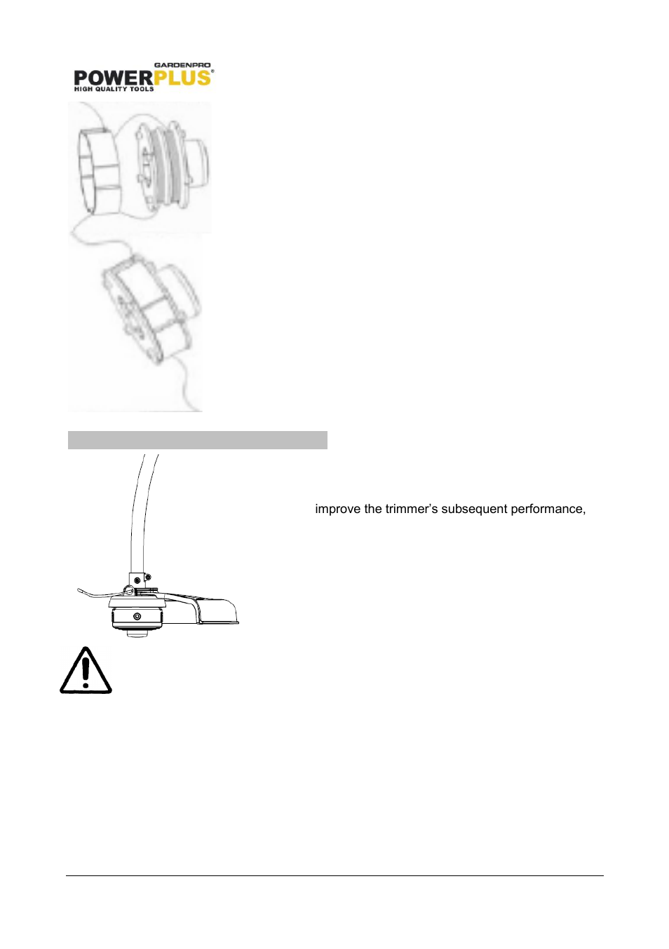 Reeling out cutting line | Powerplus POWXG3006 GRASS TRIMMER 800W EN User Manual | Page 10 / 13