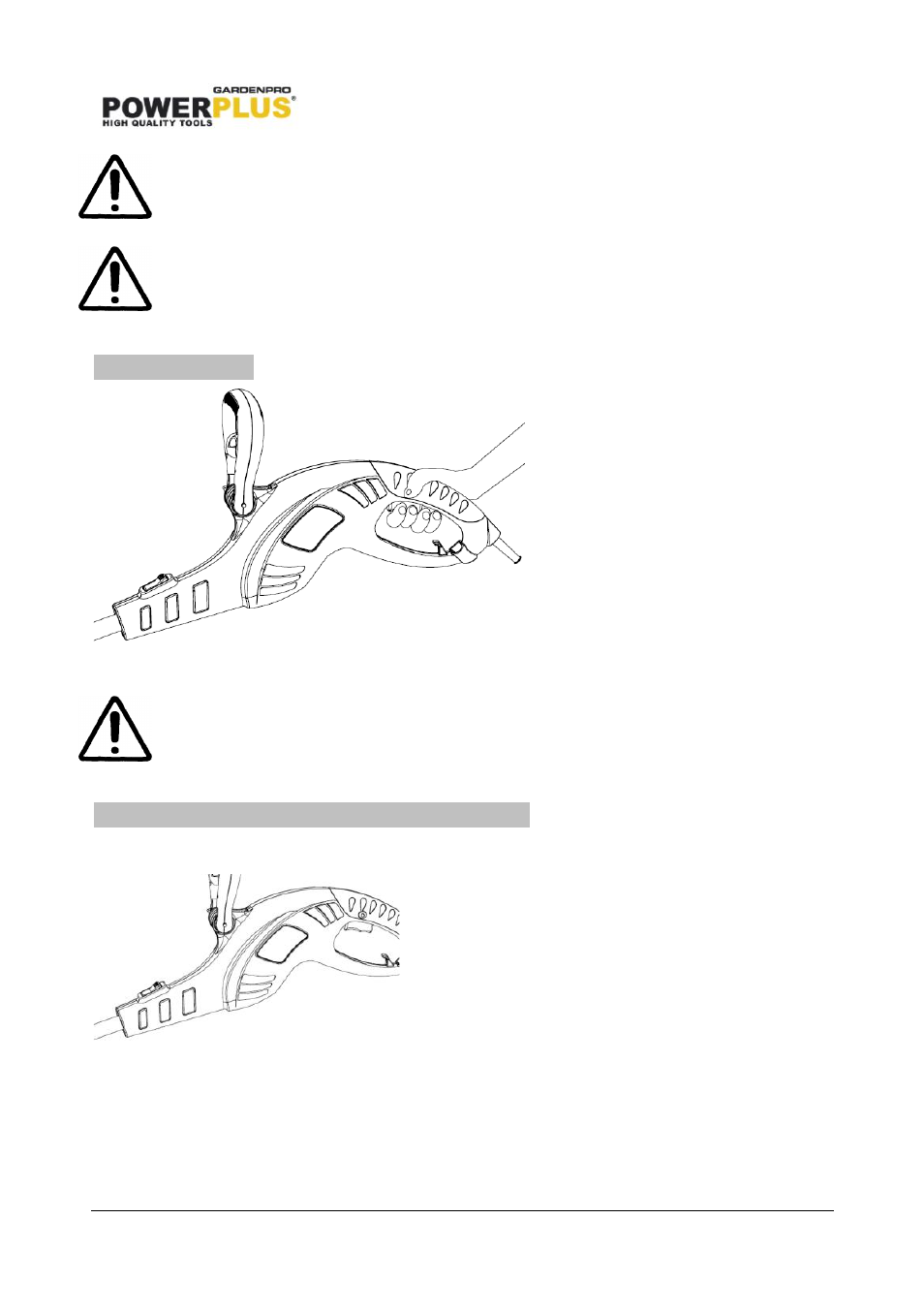 Starting, Using the trimmer as an edger | Powerplus POWXG3006 GRASS TRIMMER 800W EN User Manual | Page 7 / 13