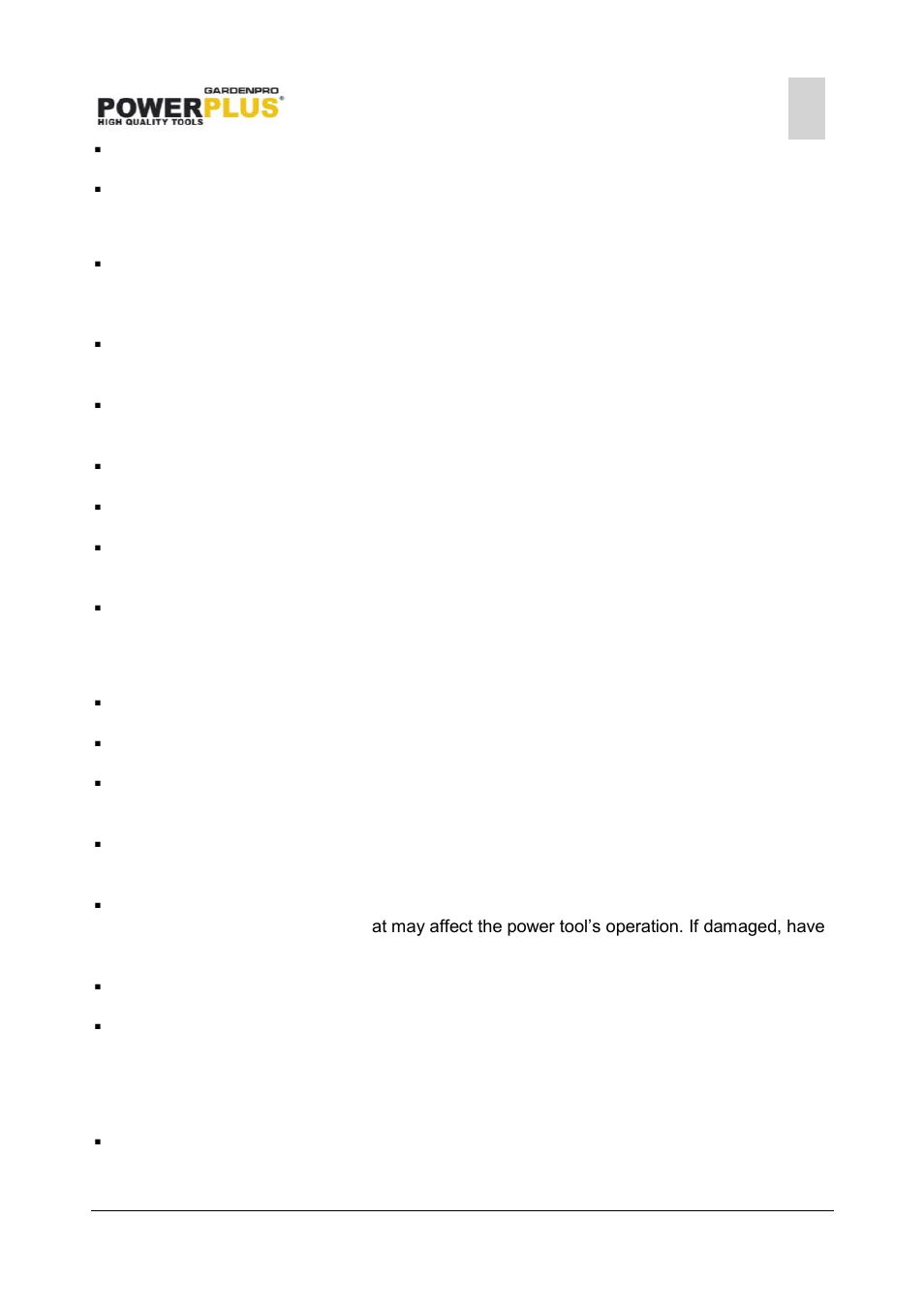 Personal safety, Power tool use and care, Service | Powxg3009 | Powerplus POWXG6107T LAWNMOWER 1600W 420MM +GRASS TRIMMER EN User Manual | Page 4 / 10
