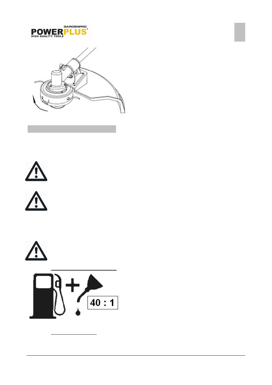 Powerplus POWXG3023 BRUSH CUTTER 51,7CC EN User Manual | Page 7 / 15