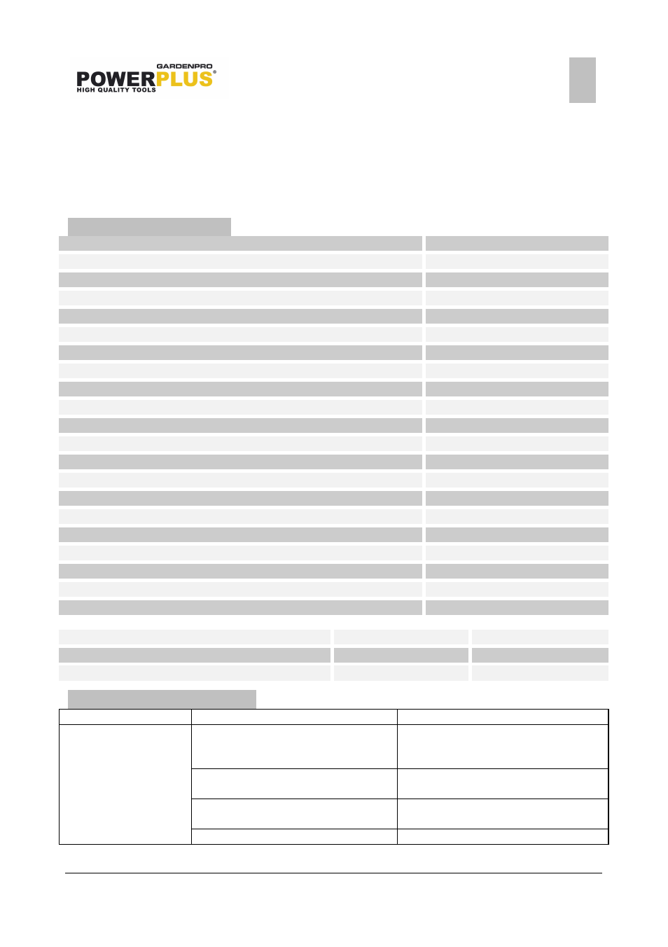 Powxg6007, 11 technical data, 12 trouble shooting | Powerplus POWXG6007 LAWNMOWER 190CC 510MM EN User Manual | Page 12 / 14
