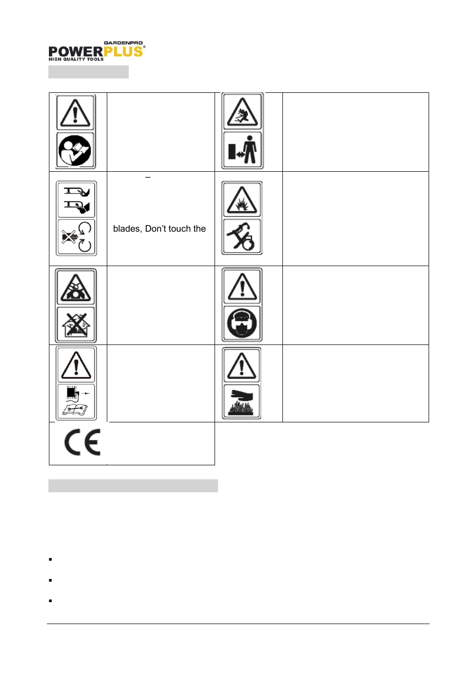 Symbols, General safety rules, Training | Powerplus POWXG6026 LAWN MOWER 190CC 502MM EN User Manual | Page 4 / 16