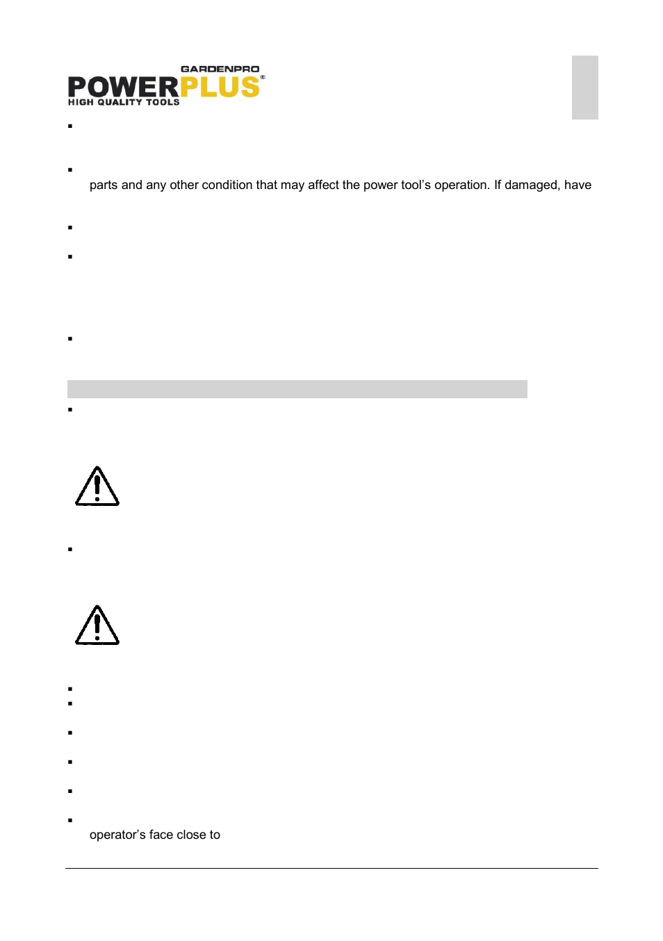 Service, Special safety instructions for log splitters, General safety provisions | Powerplus POWXG6490 LOG SPLITTER 1500W 520MM EN User Manual | Page 5 / 11