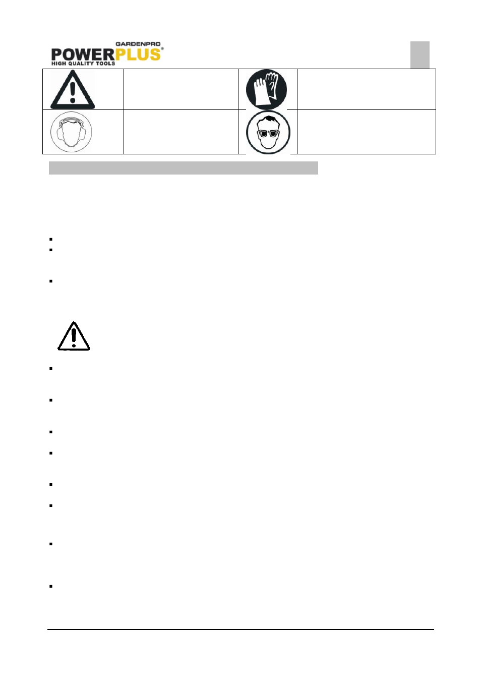 General power tool safety warnings, Work area, Electrical safety | Personal safety | Powerplus POWXG9002 HIGH PRESSURE CLEANER 2100W EN User Manual | Page 3 / 12
