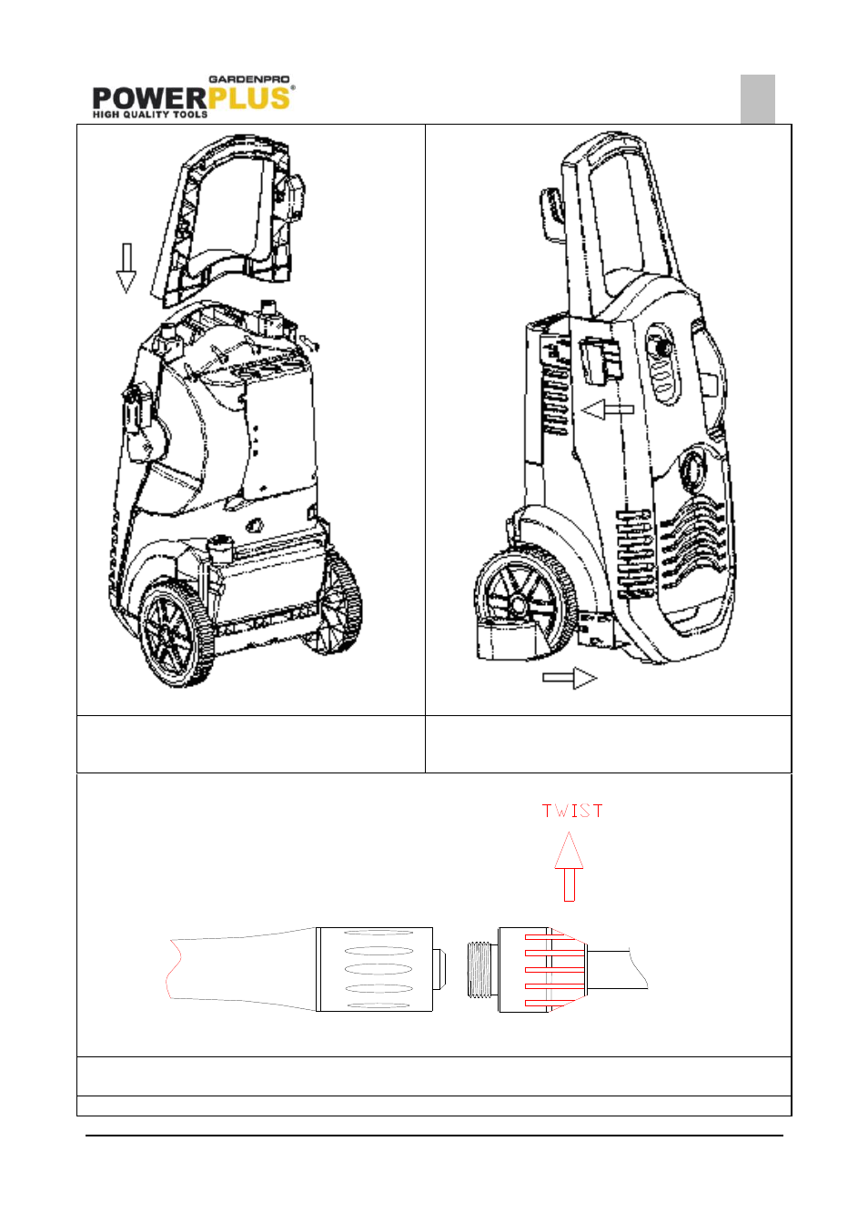 Powerplus POWXG9002 HIGH PRESSURE CLEANER 2100W EN User Manual | Page 6 / 12