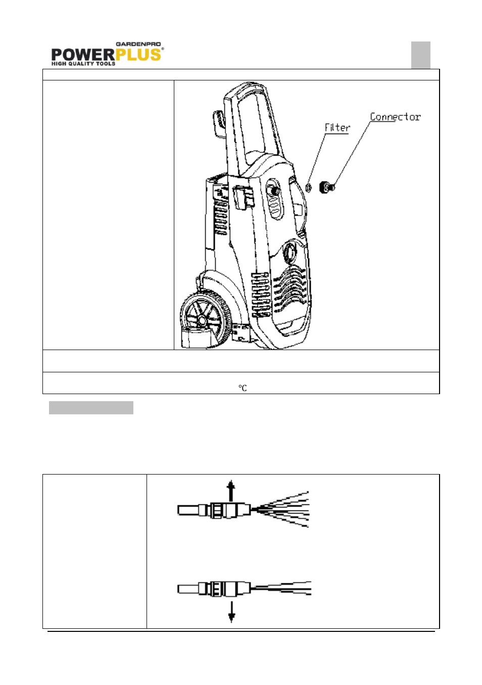 Operation, Adjustable lance, Wide spray tight beam turn turn | Powerplus POWXG9002 HIGH PRESSURE CLEANER 2100W EN User Manual | Page 7 / 12