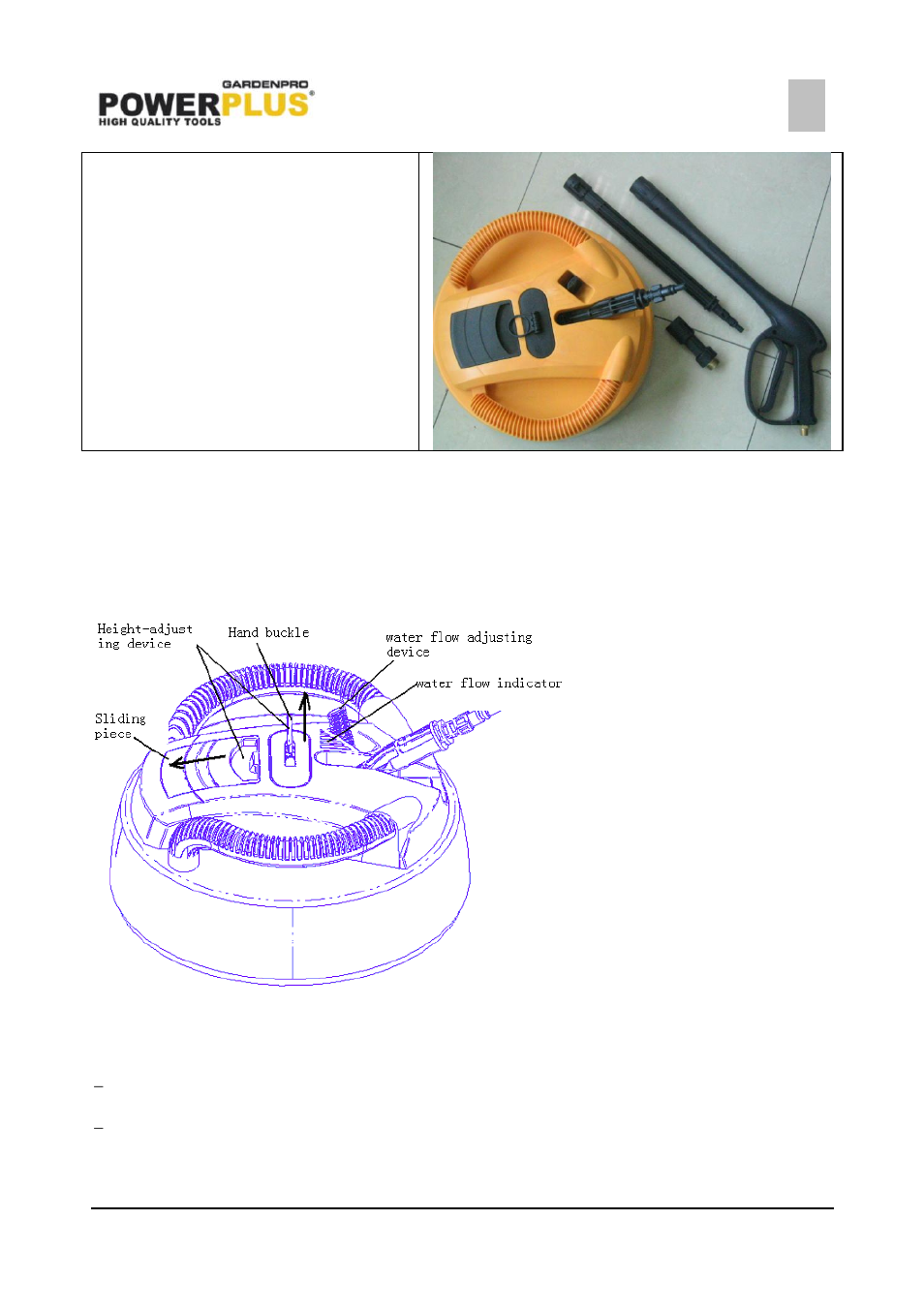 Patio cleaner, During cleaning, After use | Powerplus POWXG9002 HIGH PRESSURE CLEANER 2100W EN User Manual | Page 9 / 12