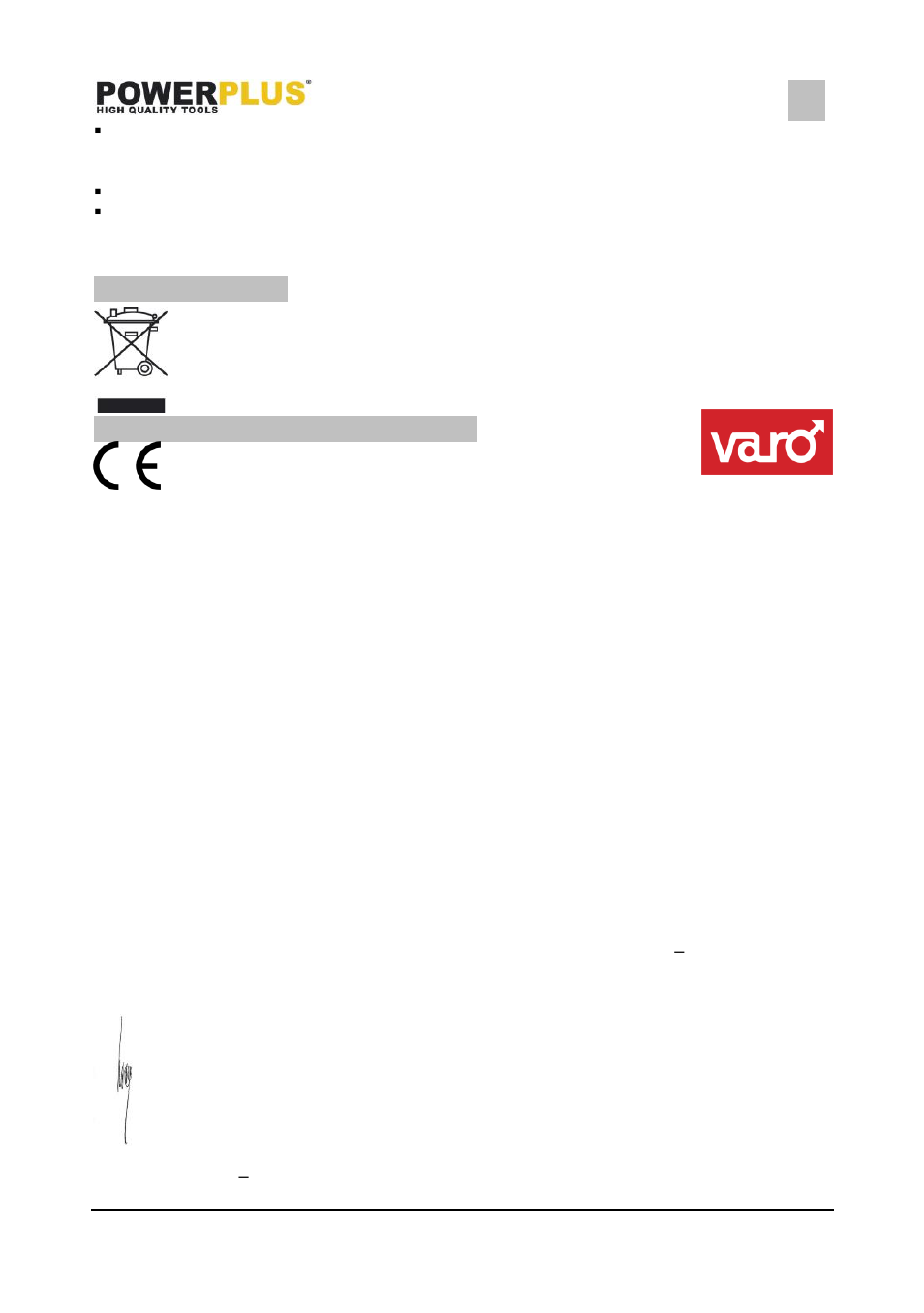 Environment, Declaration of conformity | Powerplus POWXG9402 SUBMERSIBLE PUMP 400W EN User Manual | Page 7 / 7