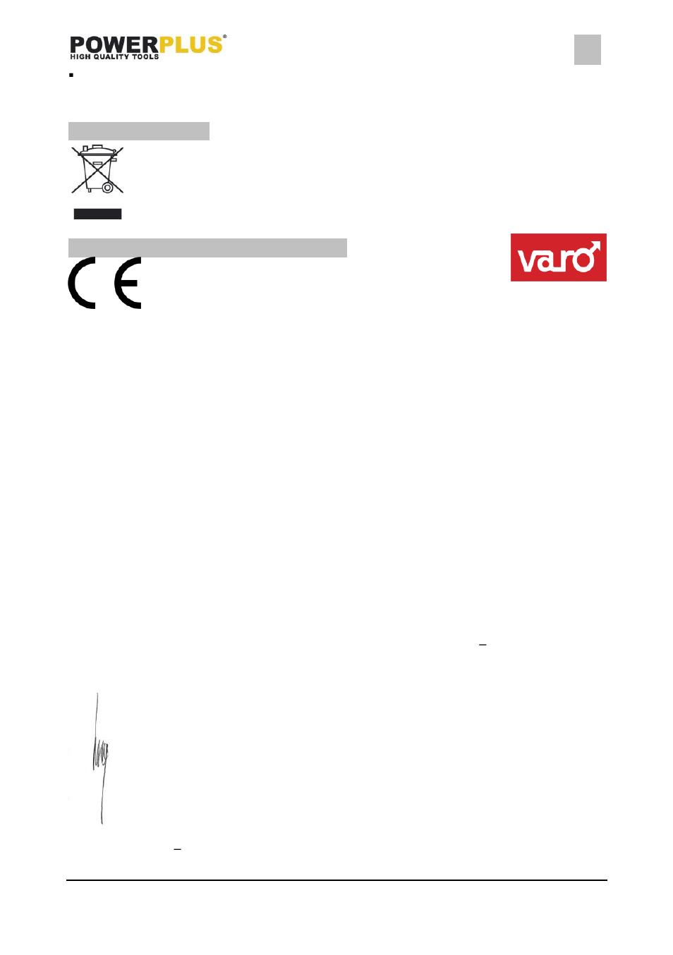 Environment, Declaration of conformity | Powerplus POWXG9417 SUBMERSIBLE PUMP 750W SS +S ENSOR EN User Manual | Page 7 / 7