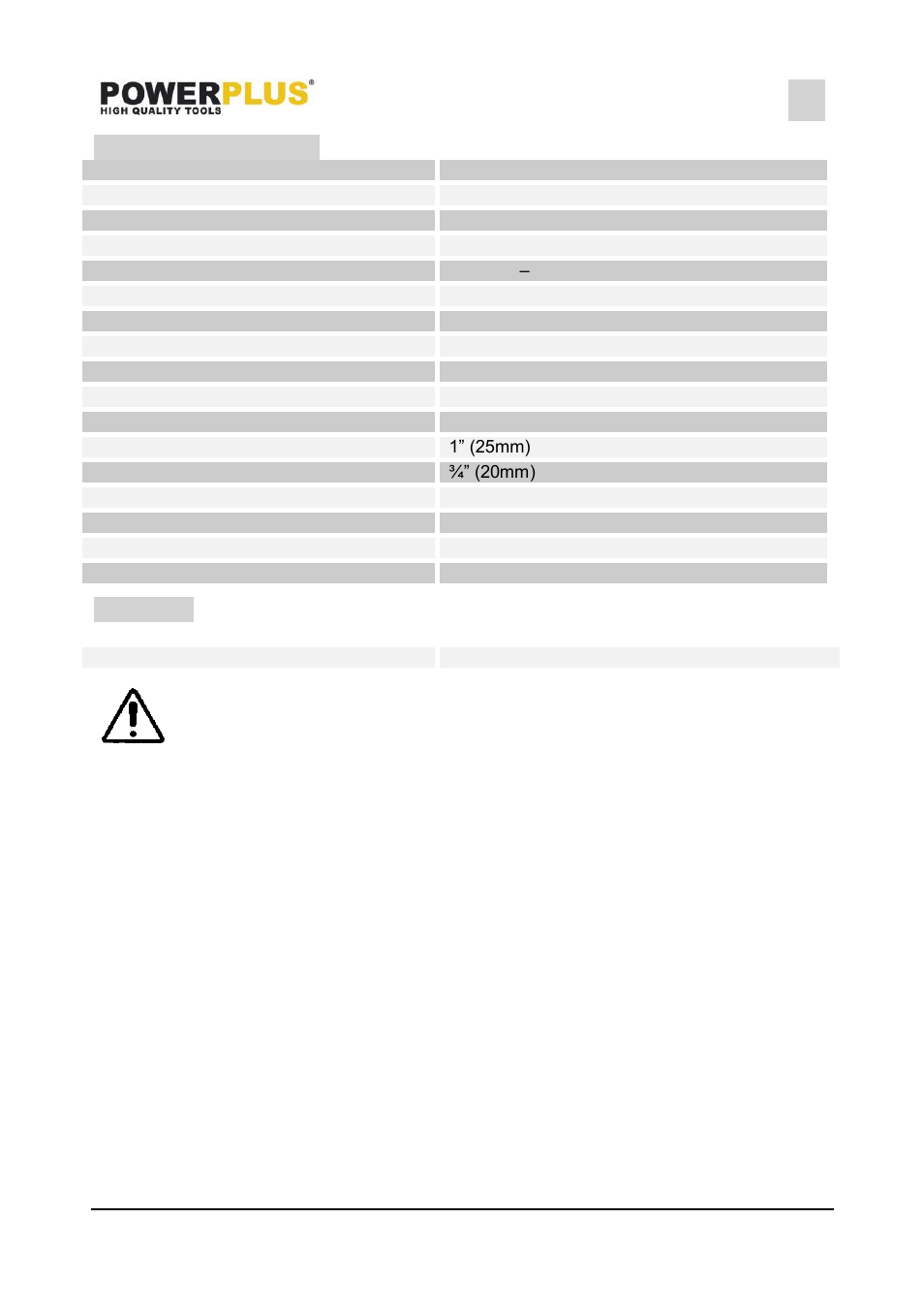 Technical data, Noise | Powerplus POWXG9447 GARD EN PUMP 1200W SS EN User Manual | Page 6 / 9