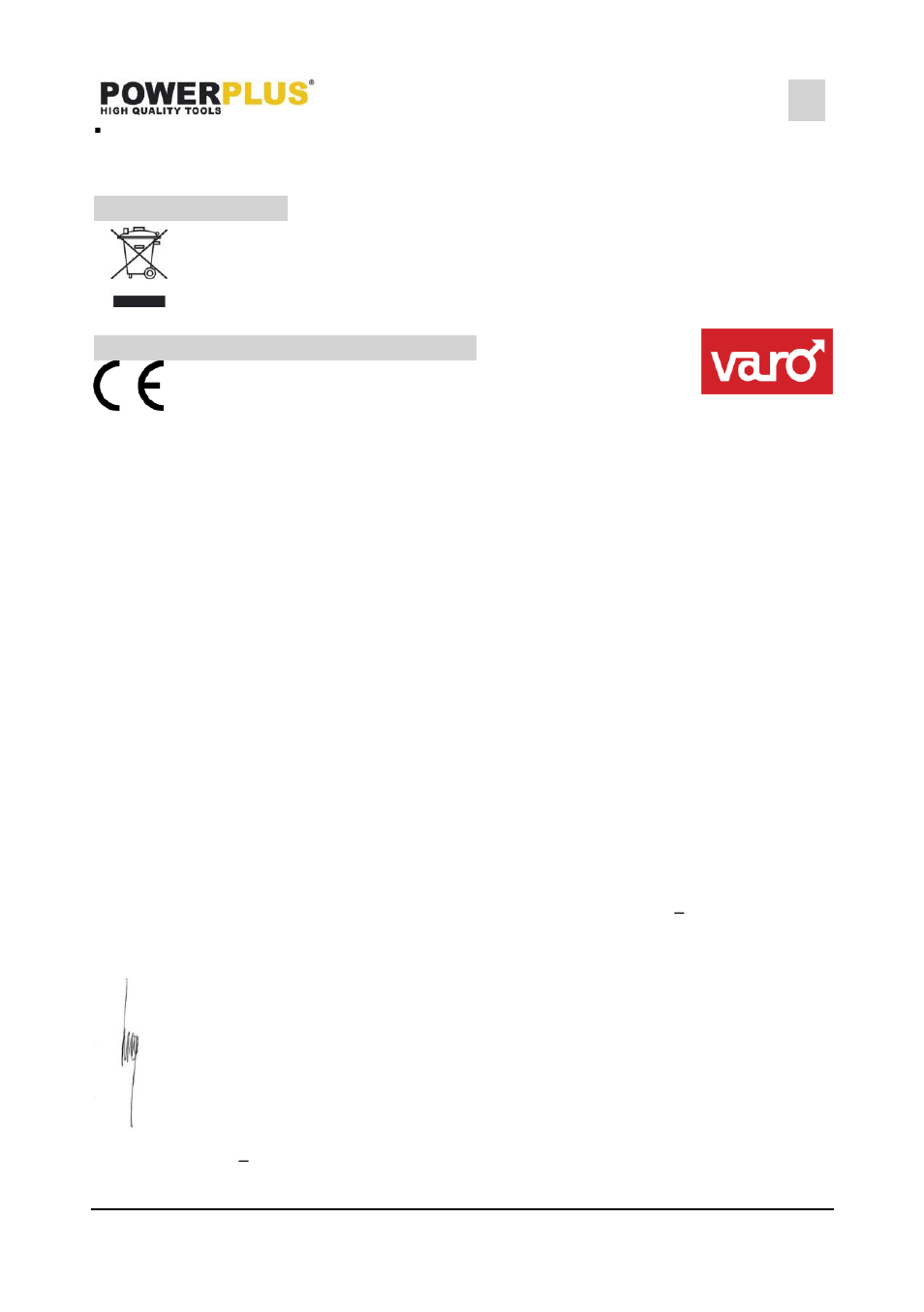 Environment, Declaration of conformity | Powerplus POWXG9447 GARD EN PUMP 1200W SS EN User Manual | Page 9 / 9