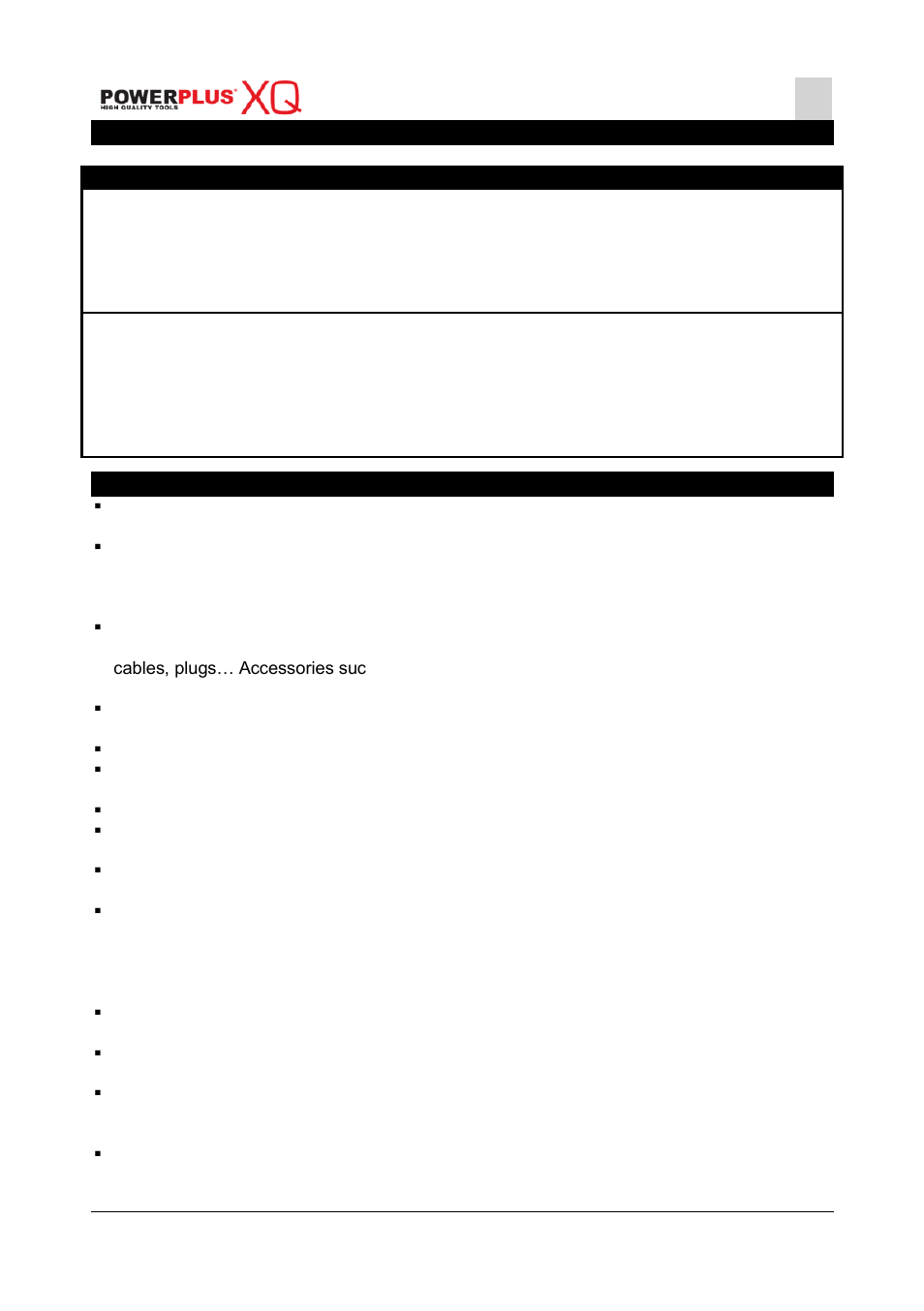 Trouble shooting, Warranty, Environment | Powxq5330, 15 trouble shooting, 16 warranty | Powerplus POWXQ5330 MITRE SAW 1500W 254MM EN User Manual | Page 13 / 14